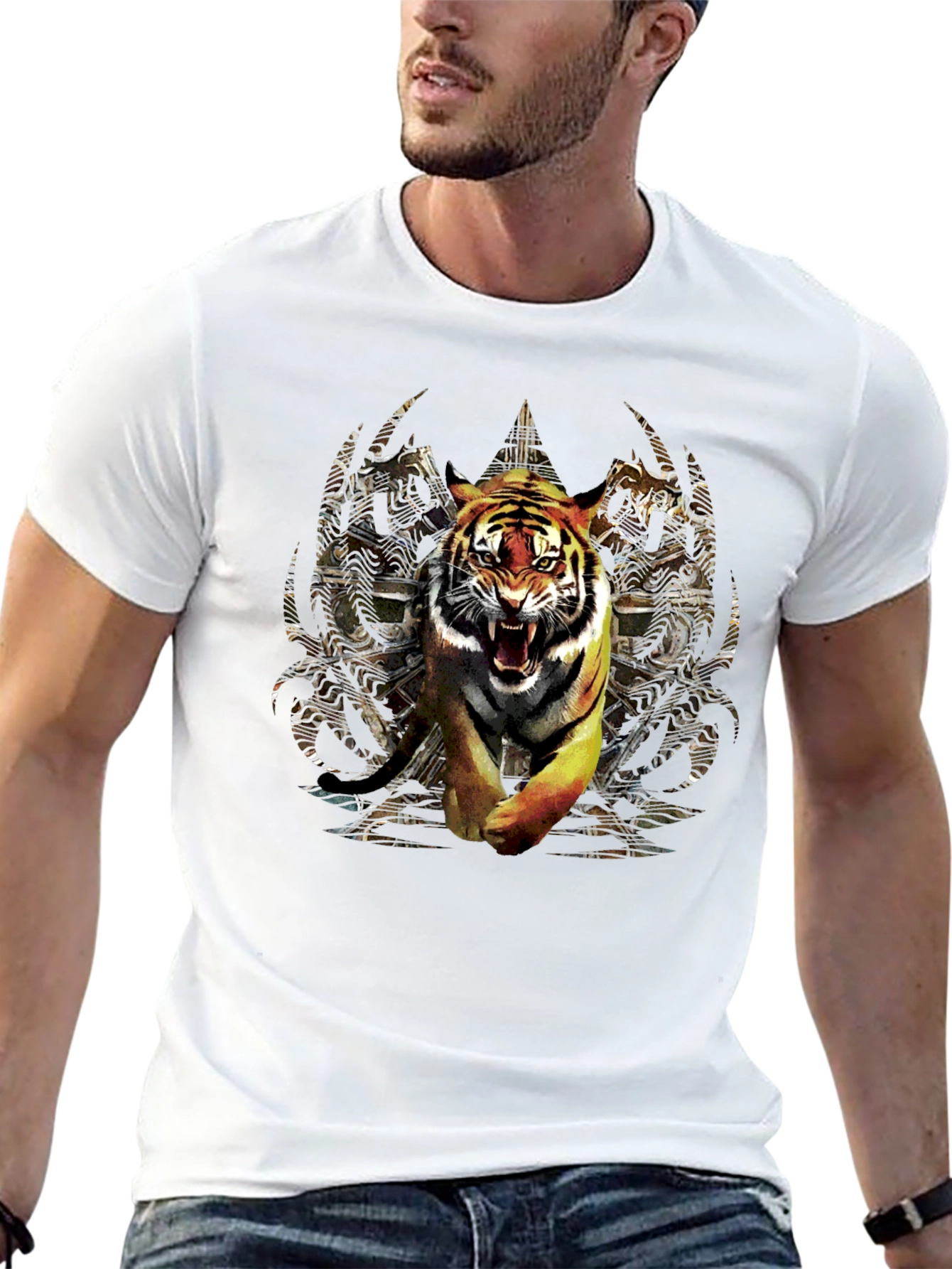Tiger Graphic Black T-Shirt