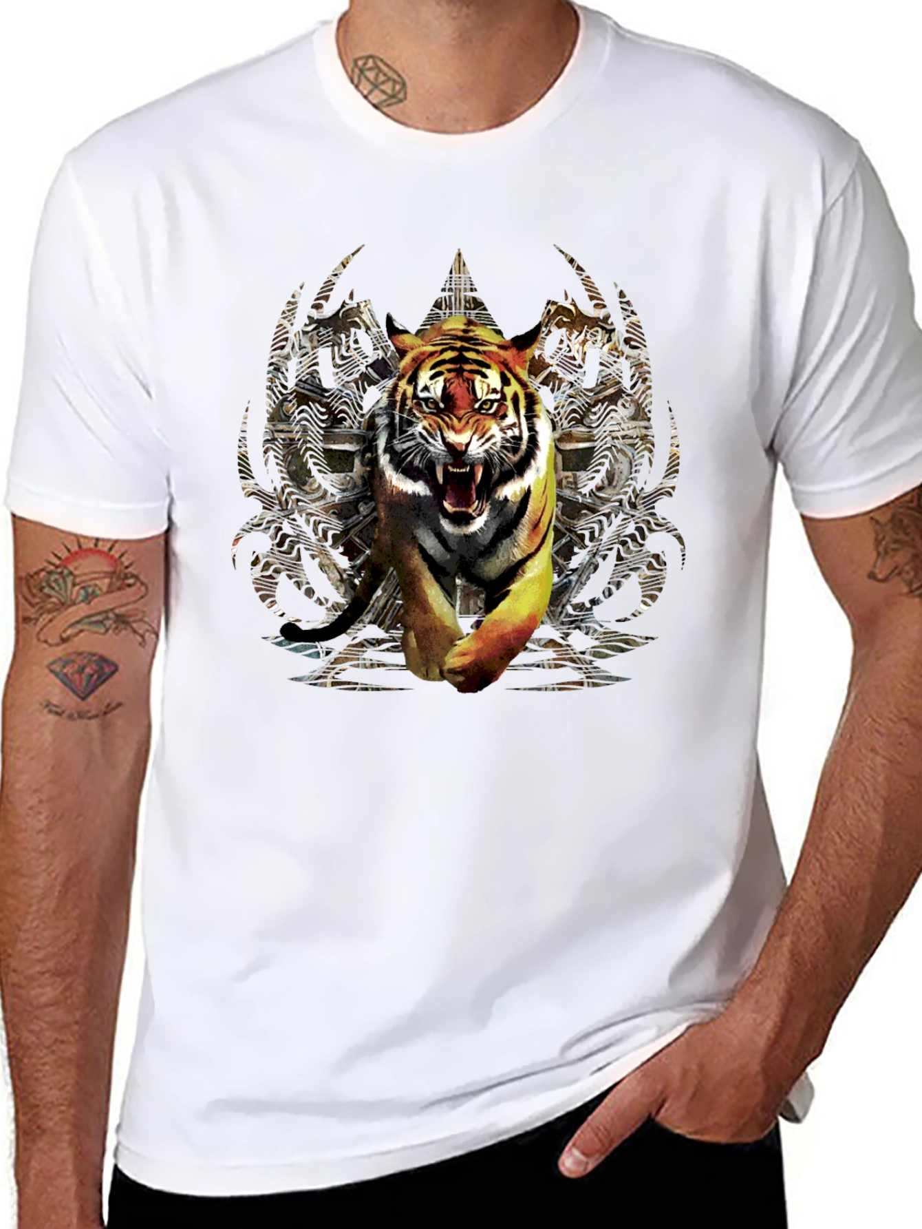 Tiger Graphic Black T-Shirt