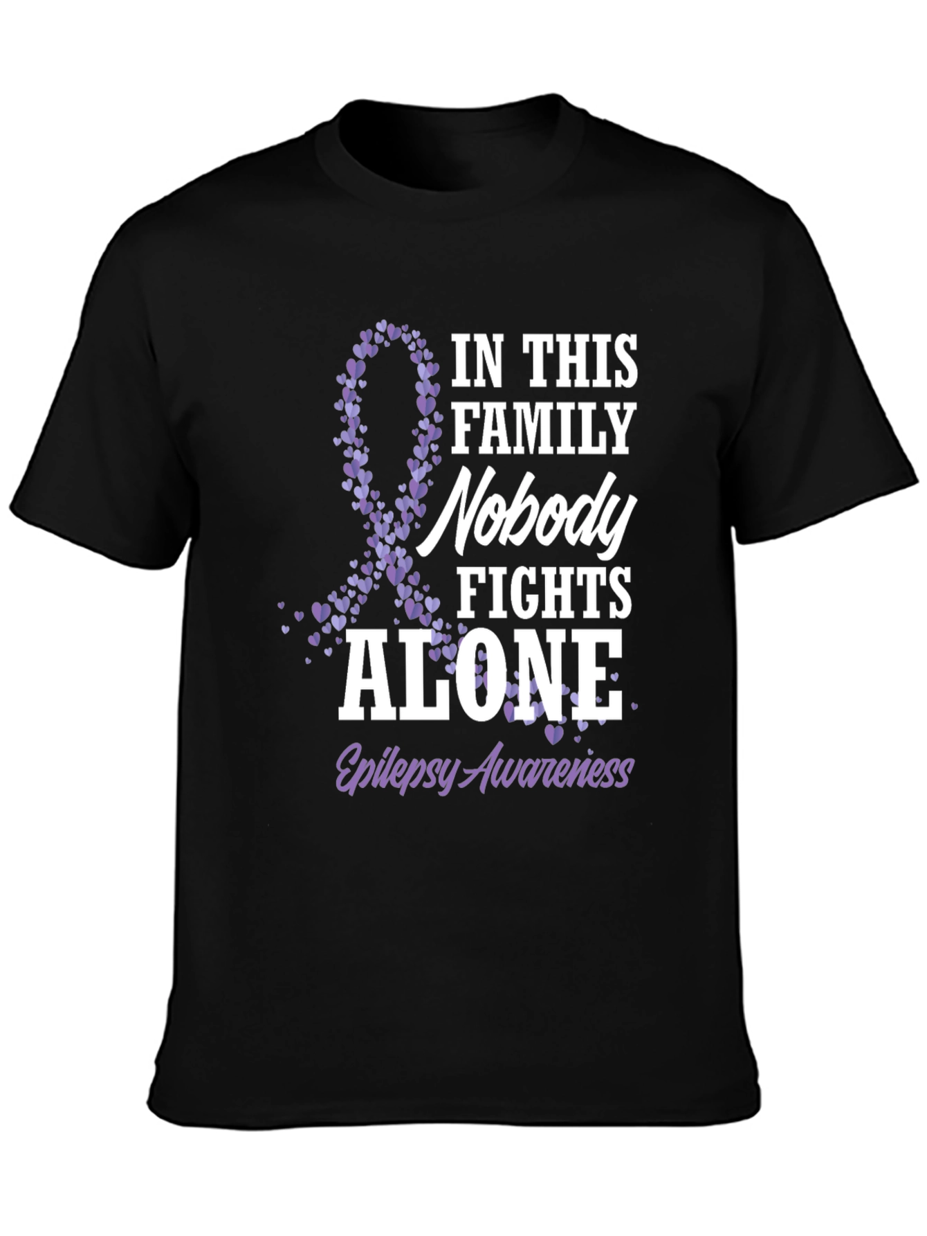 Epilepsy Awareness Nobody Fights Alone T-Shirt