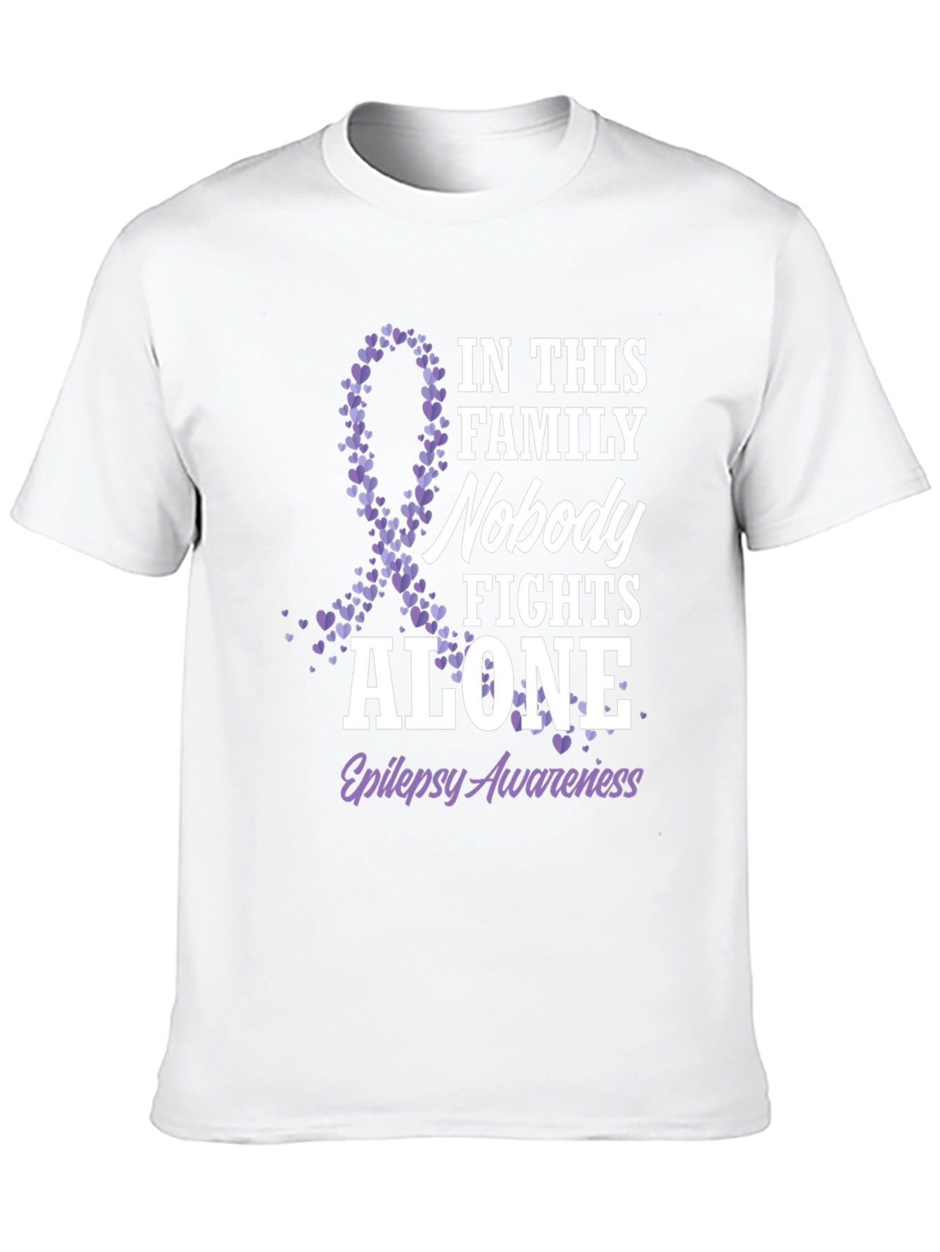Epilepsy Awareness Nobody Fights Alone T-Shirt