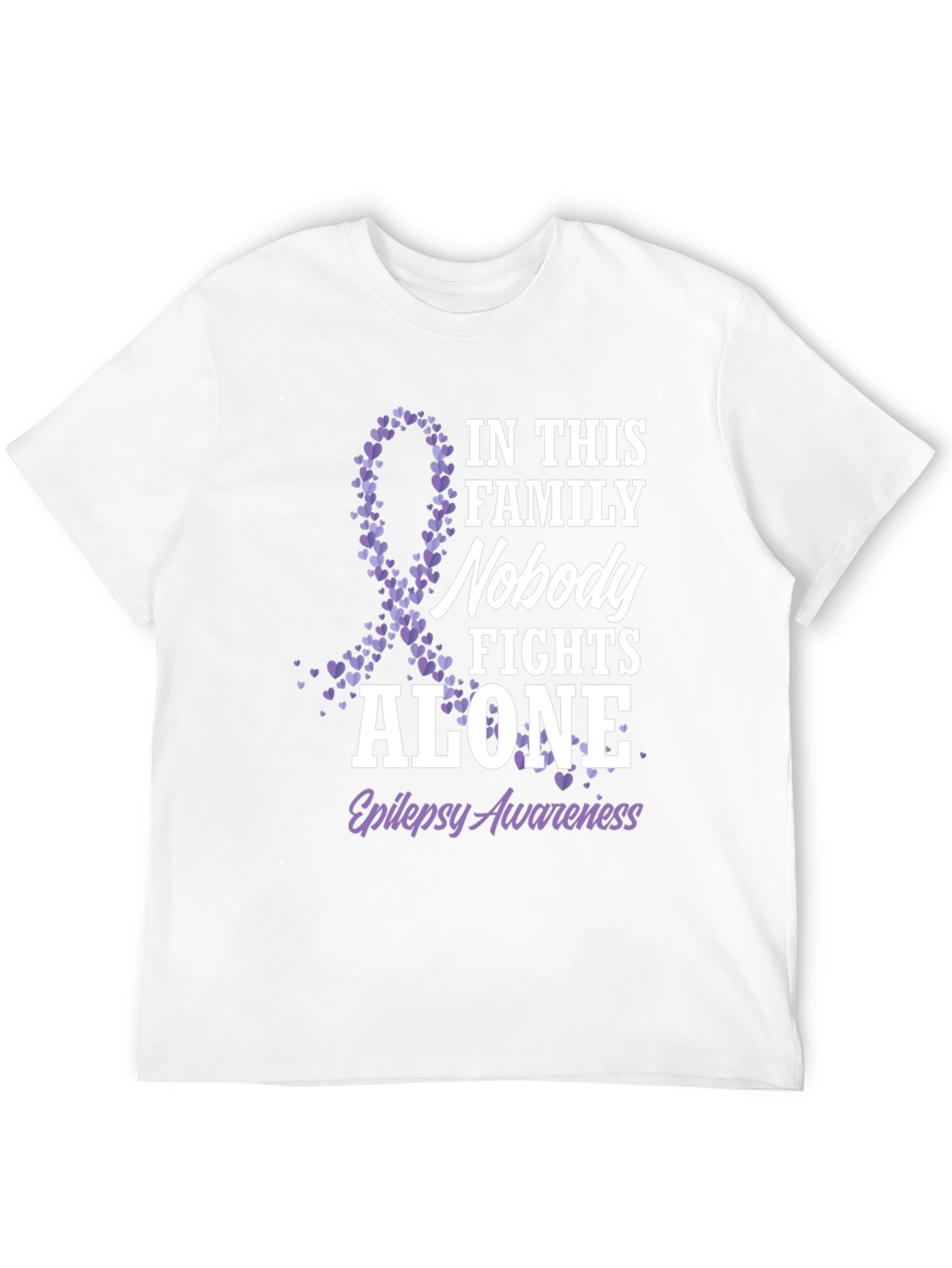 Epilepsy Awareness Nobody Fights Alone T-Shirt