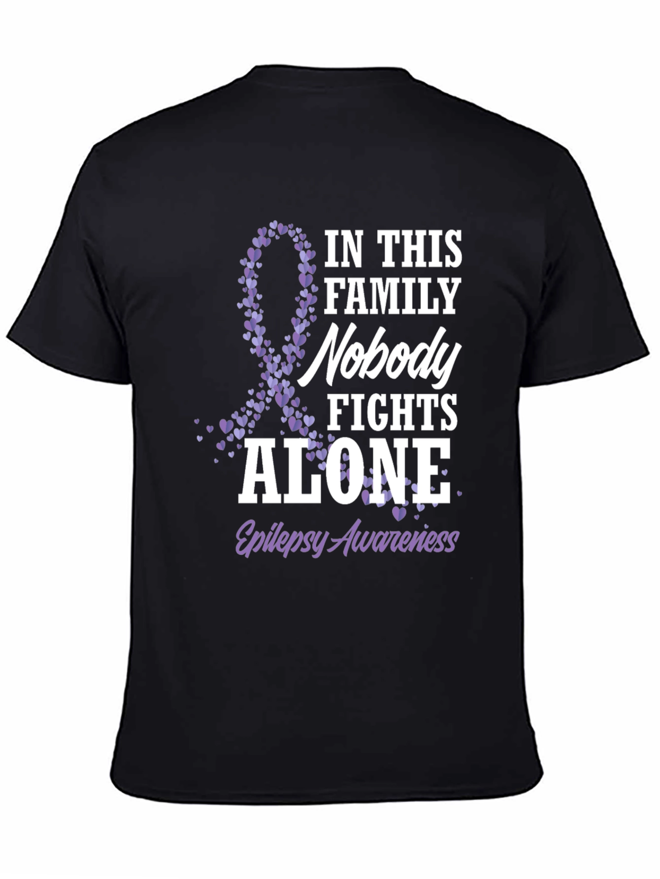 Epilepsy Awareness Nobody Fights Alone T-Shirt