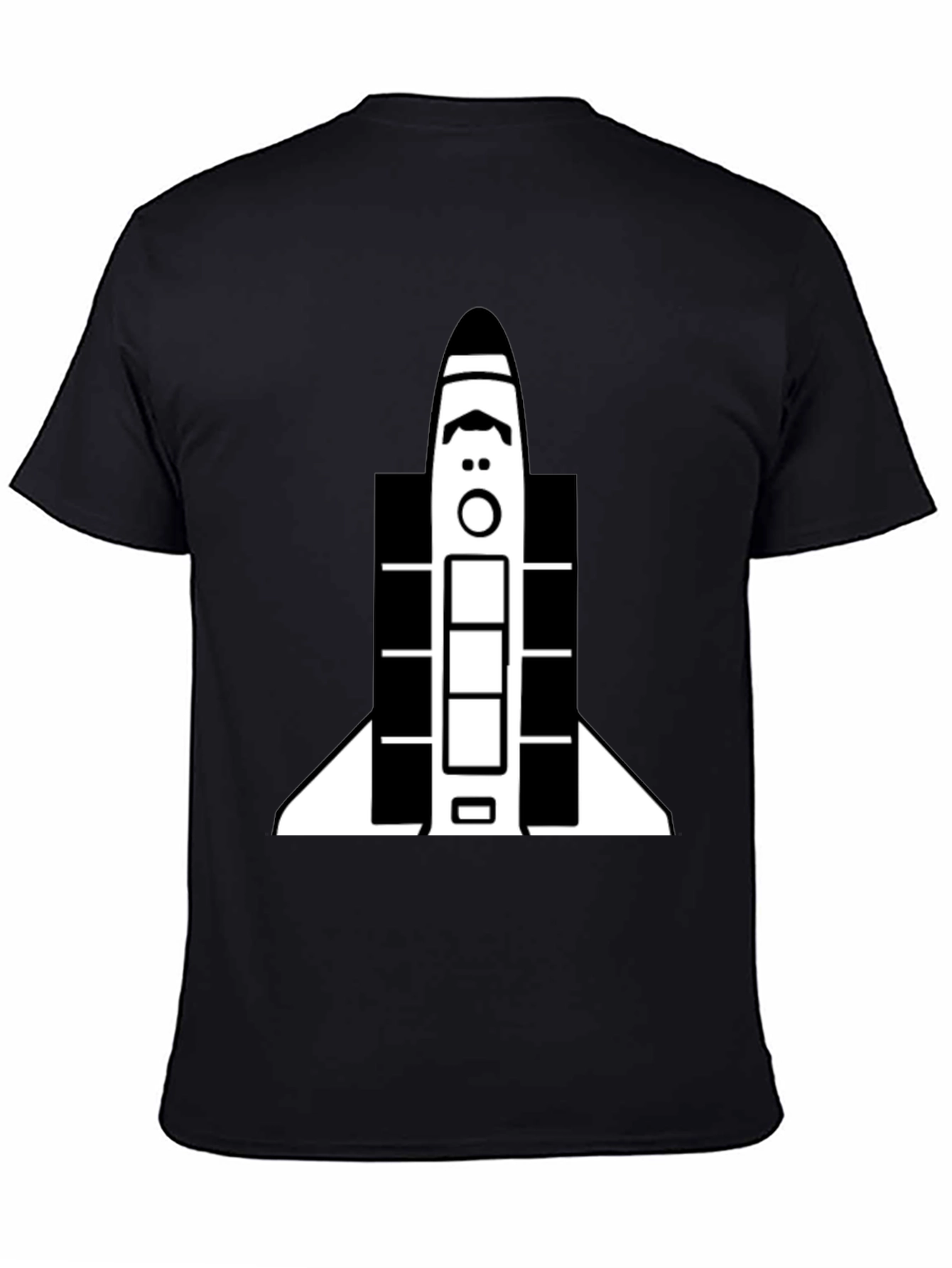 Space Shuttle Graphic Tee - Unisex Black T-Shirt