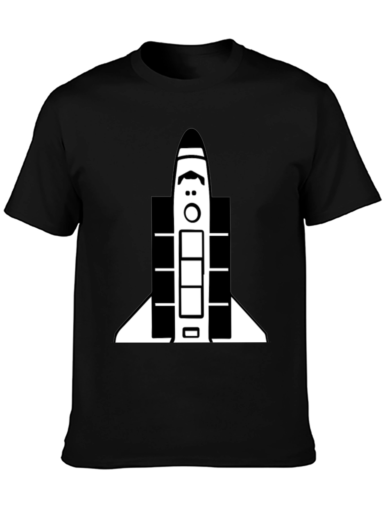 Space Shuttle Graphic Tee - Unisex Black T-Shirt