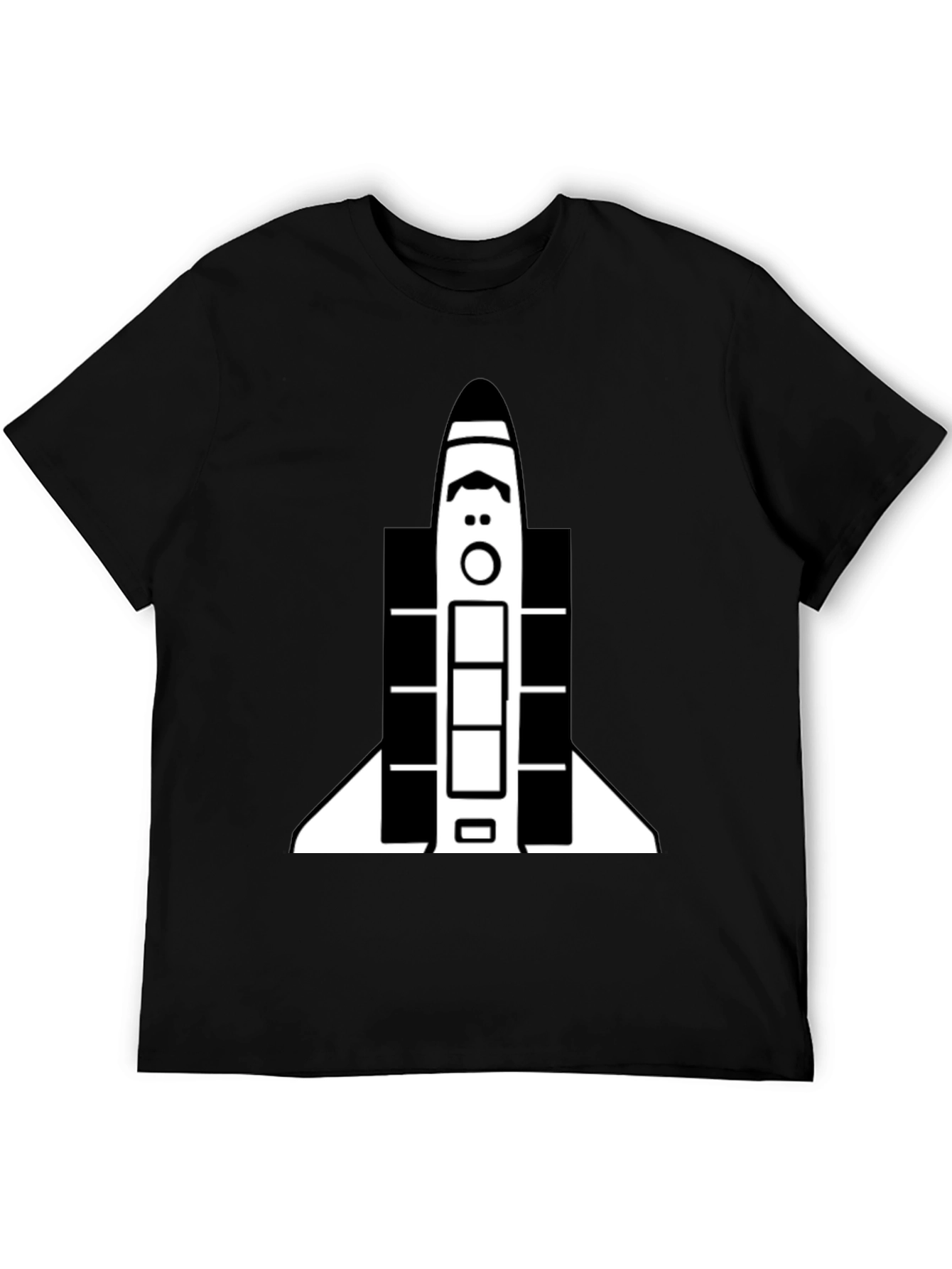 Space Shuttle Graphic Tee - Unisex Black T-Shirt