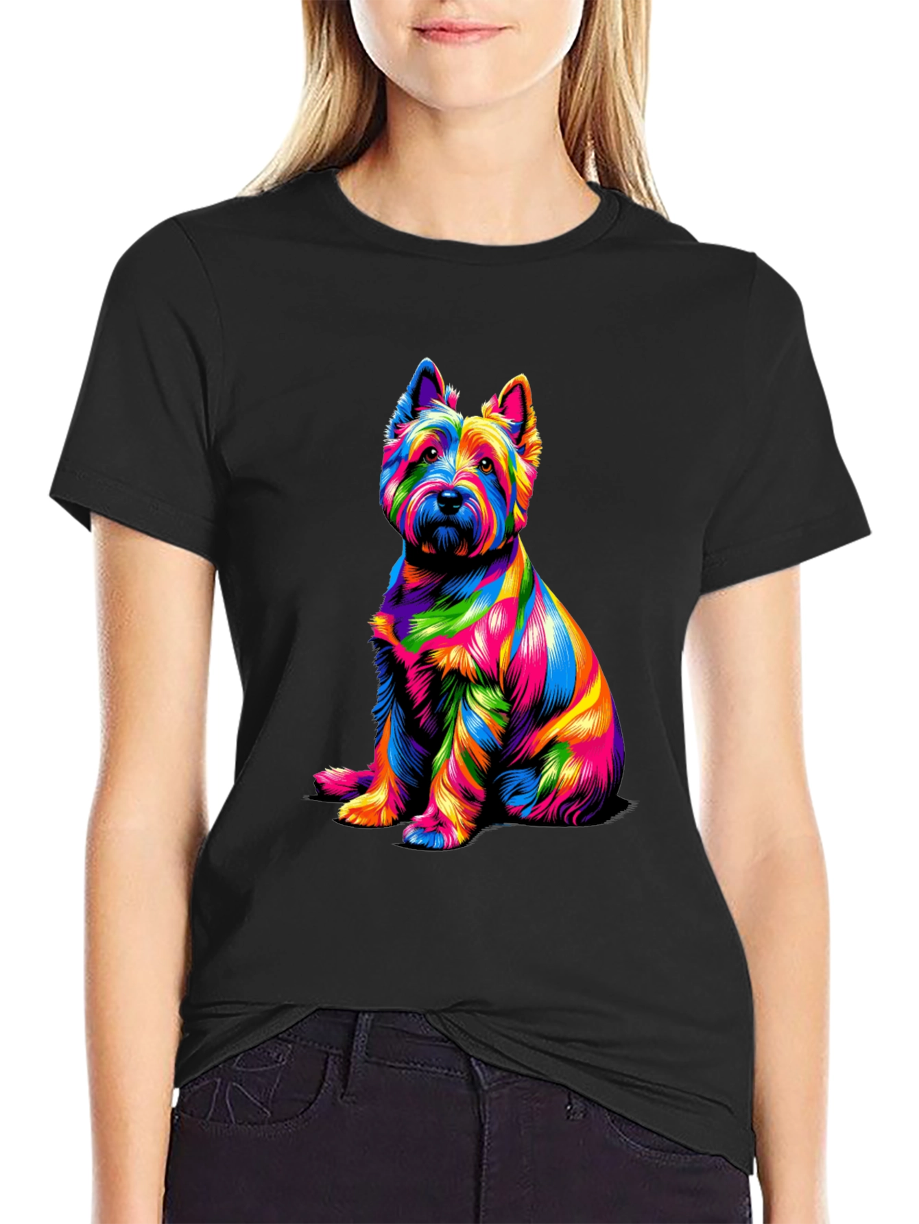 Rainbow Dog Graphic T-Shirt