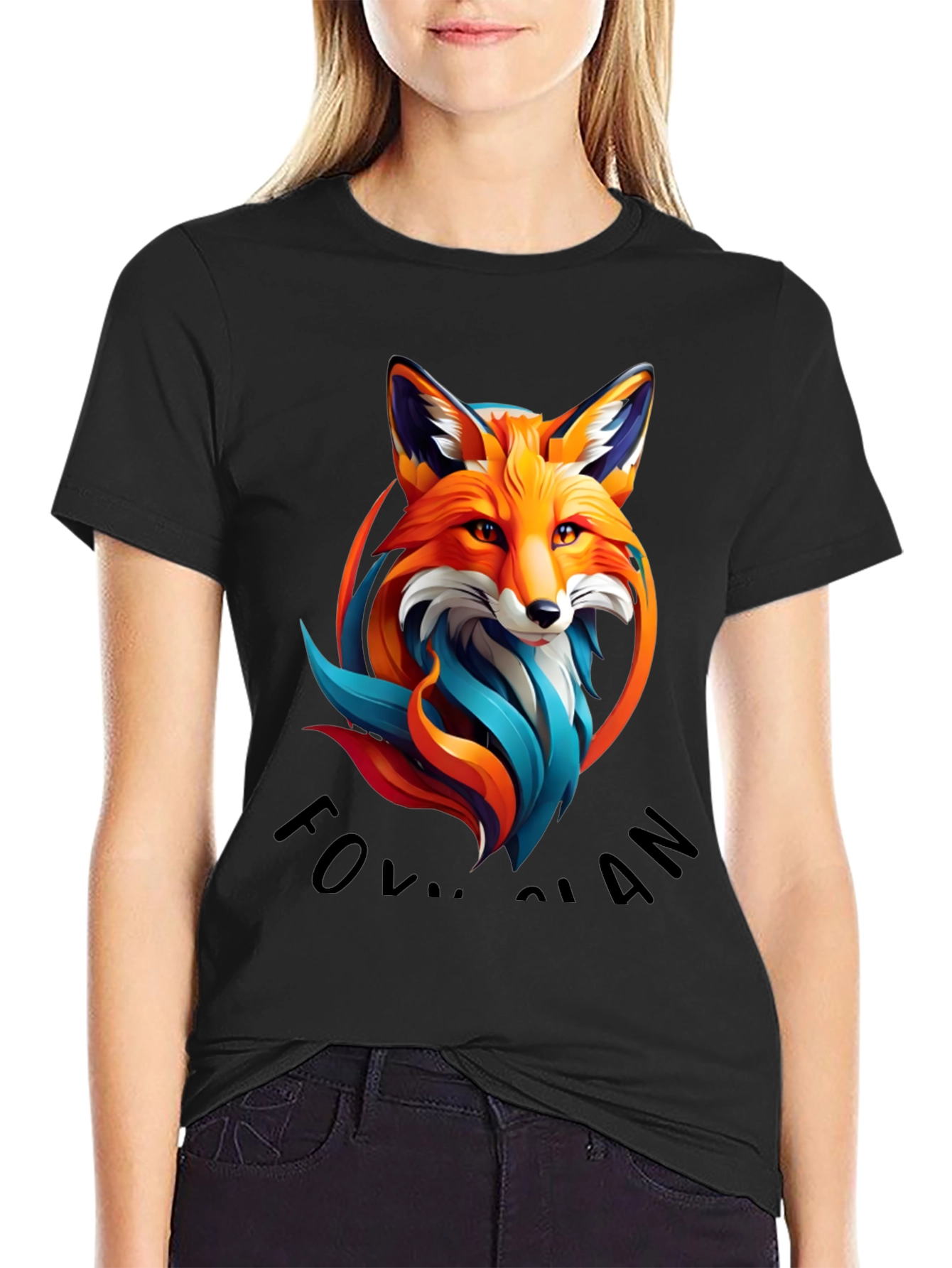 Fox Clan Graphic Tee - Stylish Animal Design