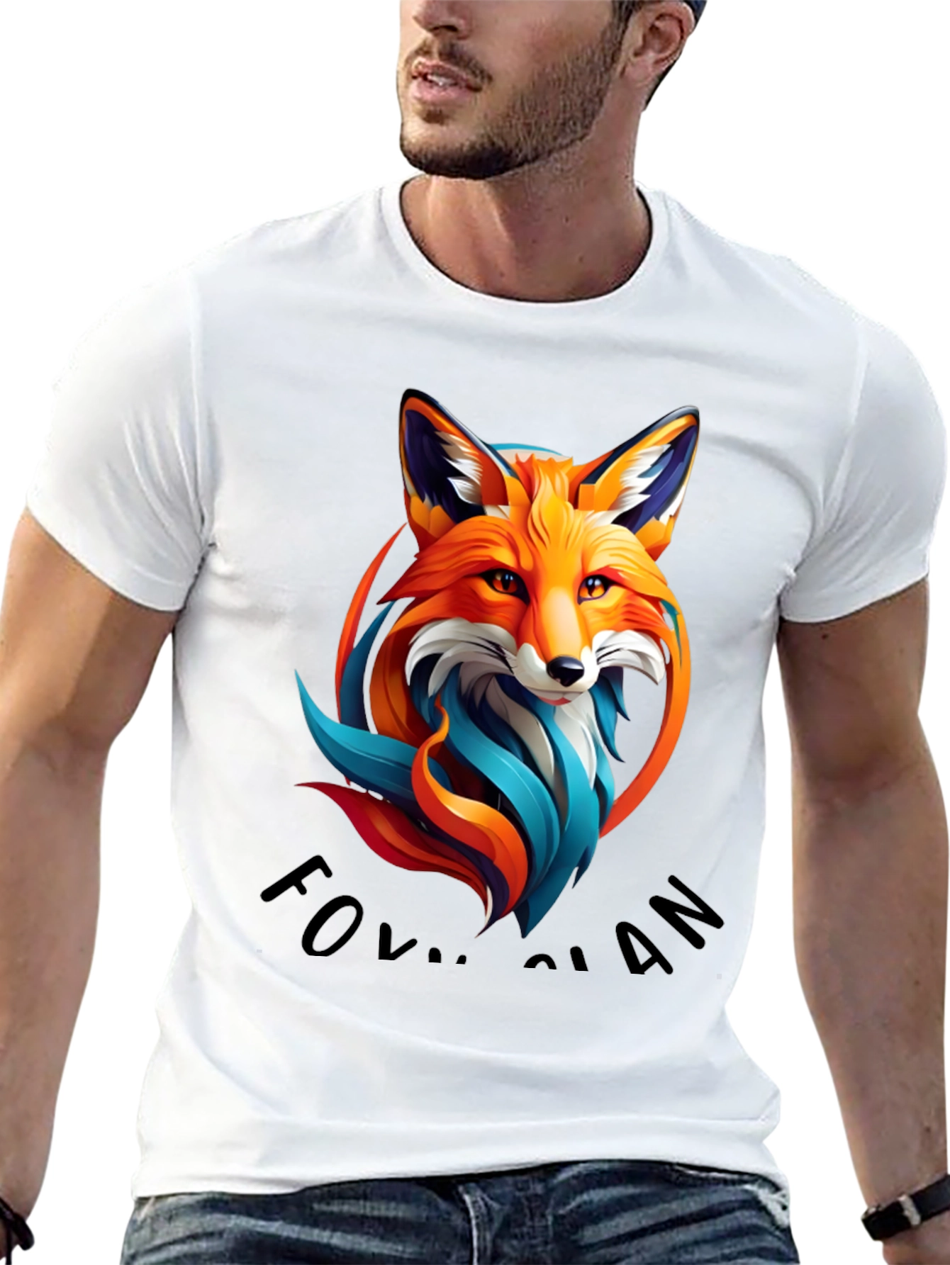 Fox Clan Graphic Tee - Stylish Animal Design