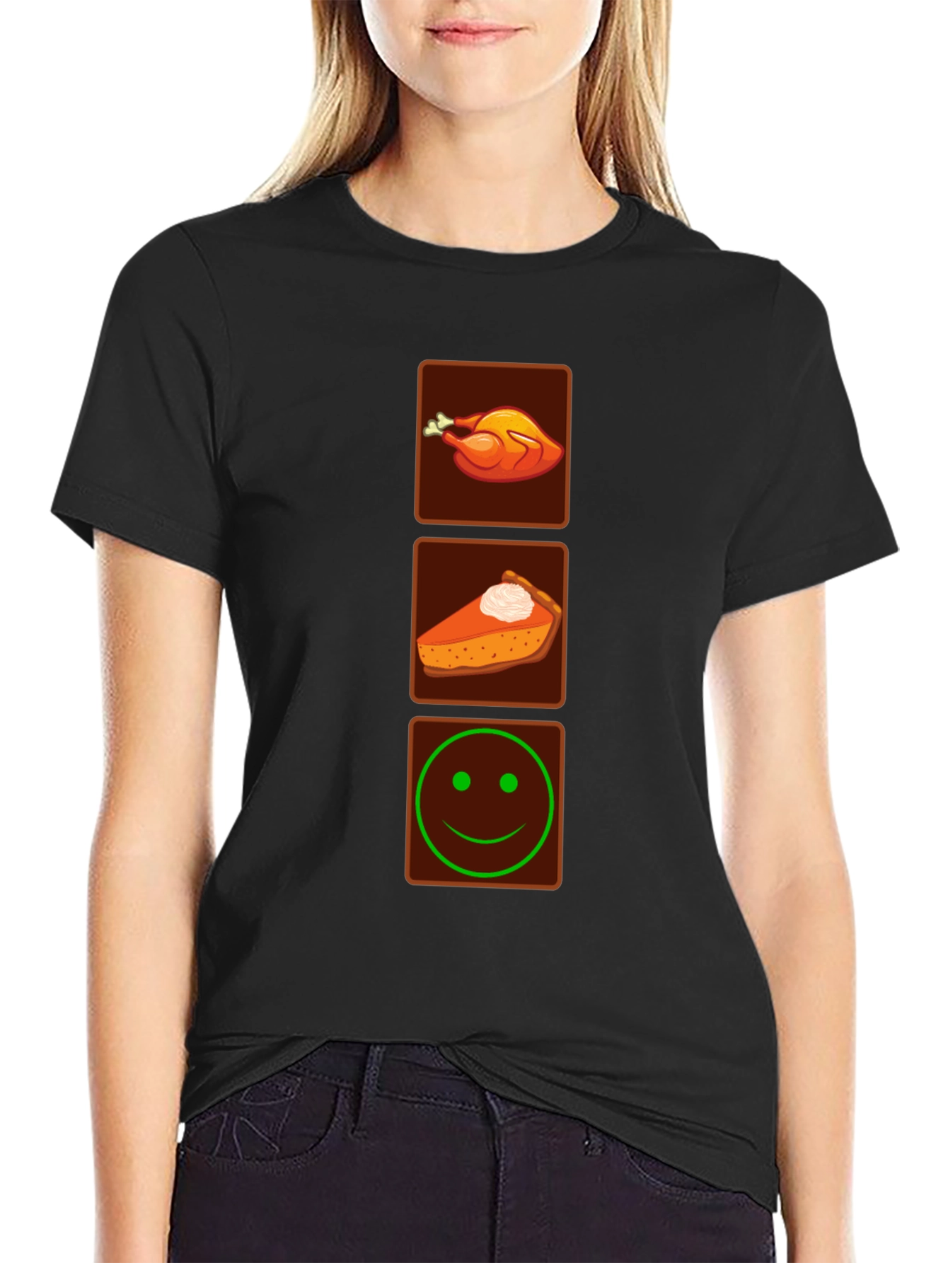 Thanksgiving Feast Mode Black T-Shirt