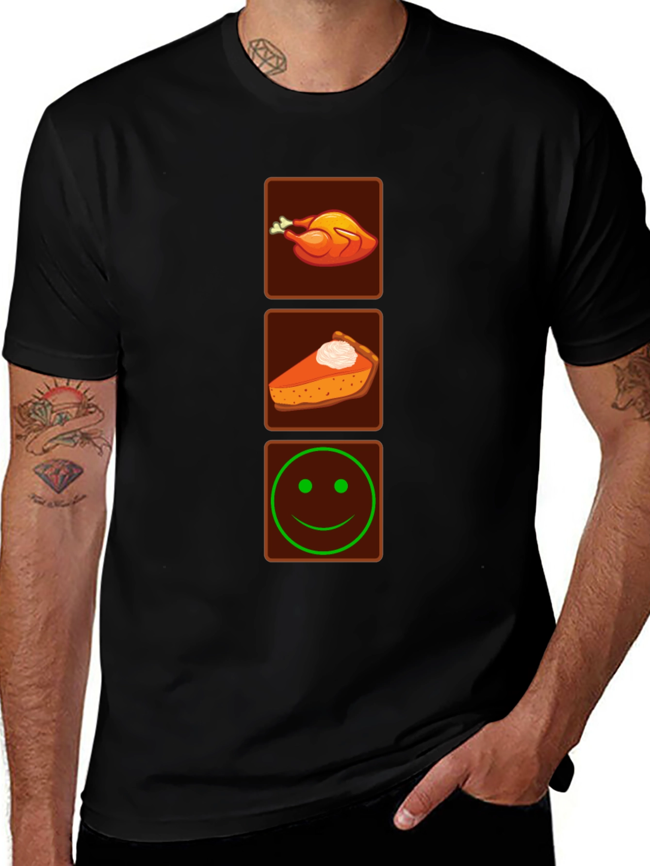Thanksgiving Feast Mode Black T-Shirt