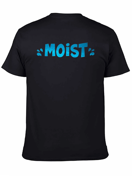 Moist Text Graphic Black T-Shirt