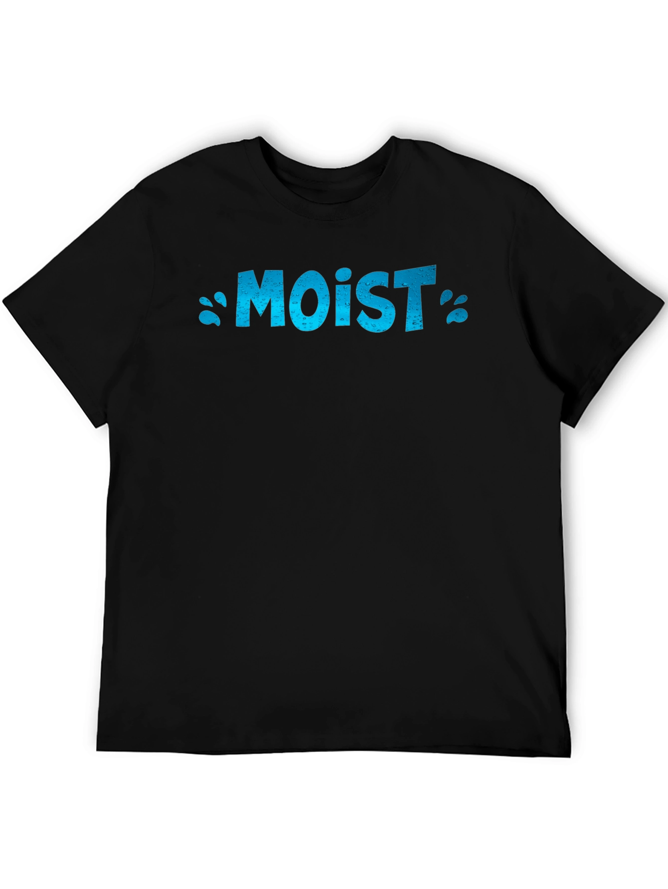 Moist Text Graphic Black T-Shirt