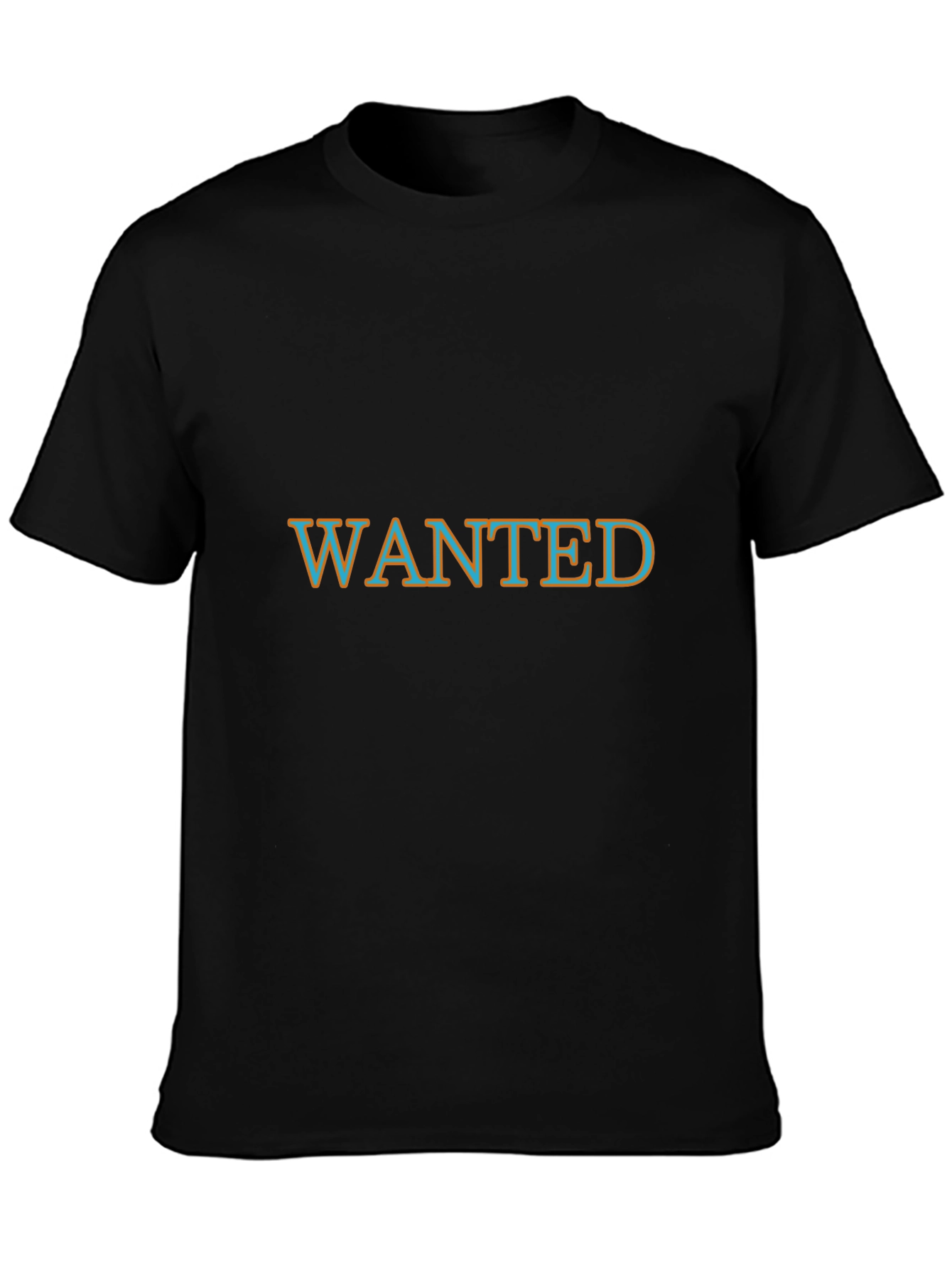 Wanted Graphic T-Shirt - Black Cotton Blend