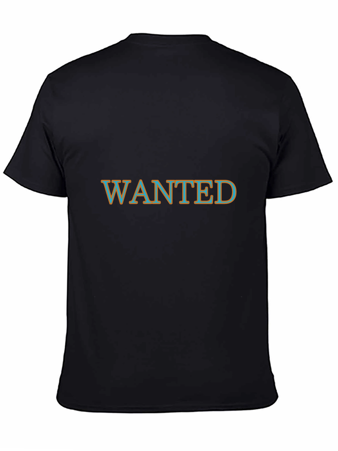 Wanted Graphic T-Shirt - Black Cotton Blend