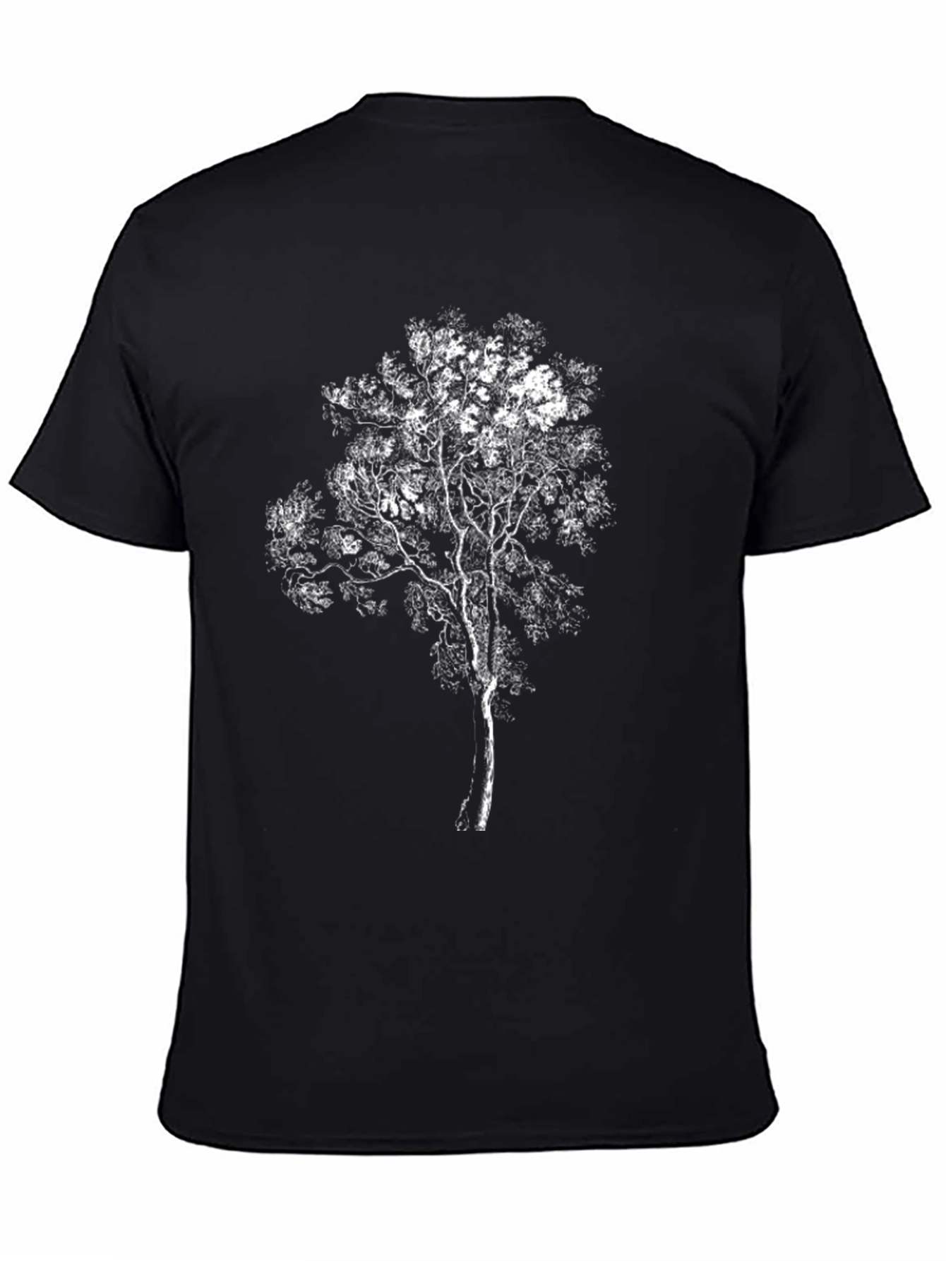 White Tree Graphic Black T-Shirt