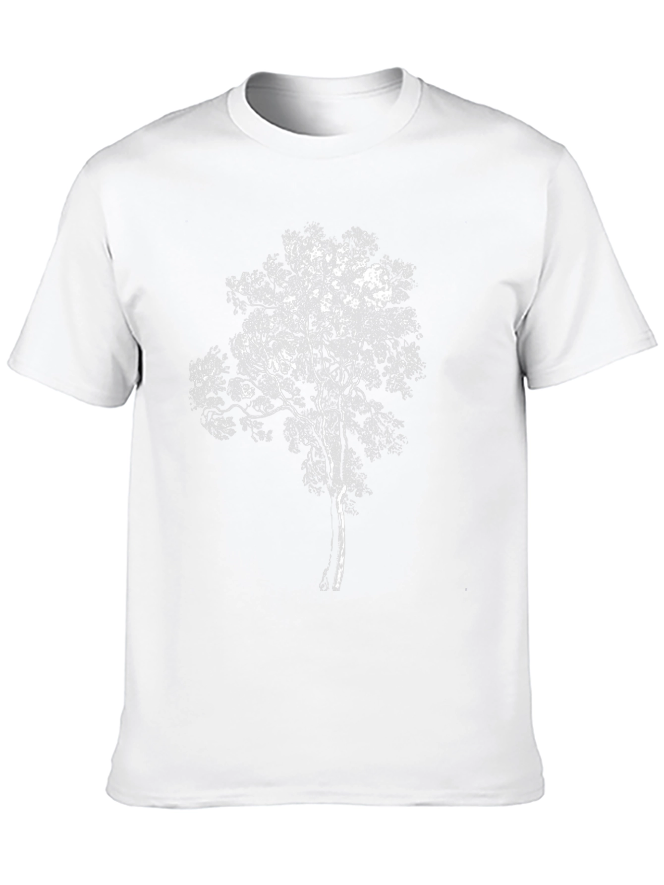 White Tree Graphic Black T-Shirt