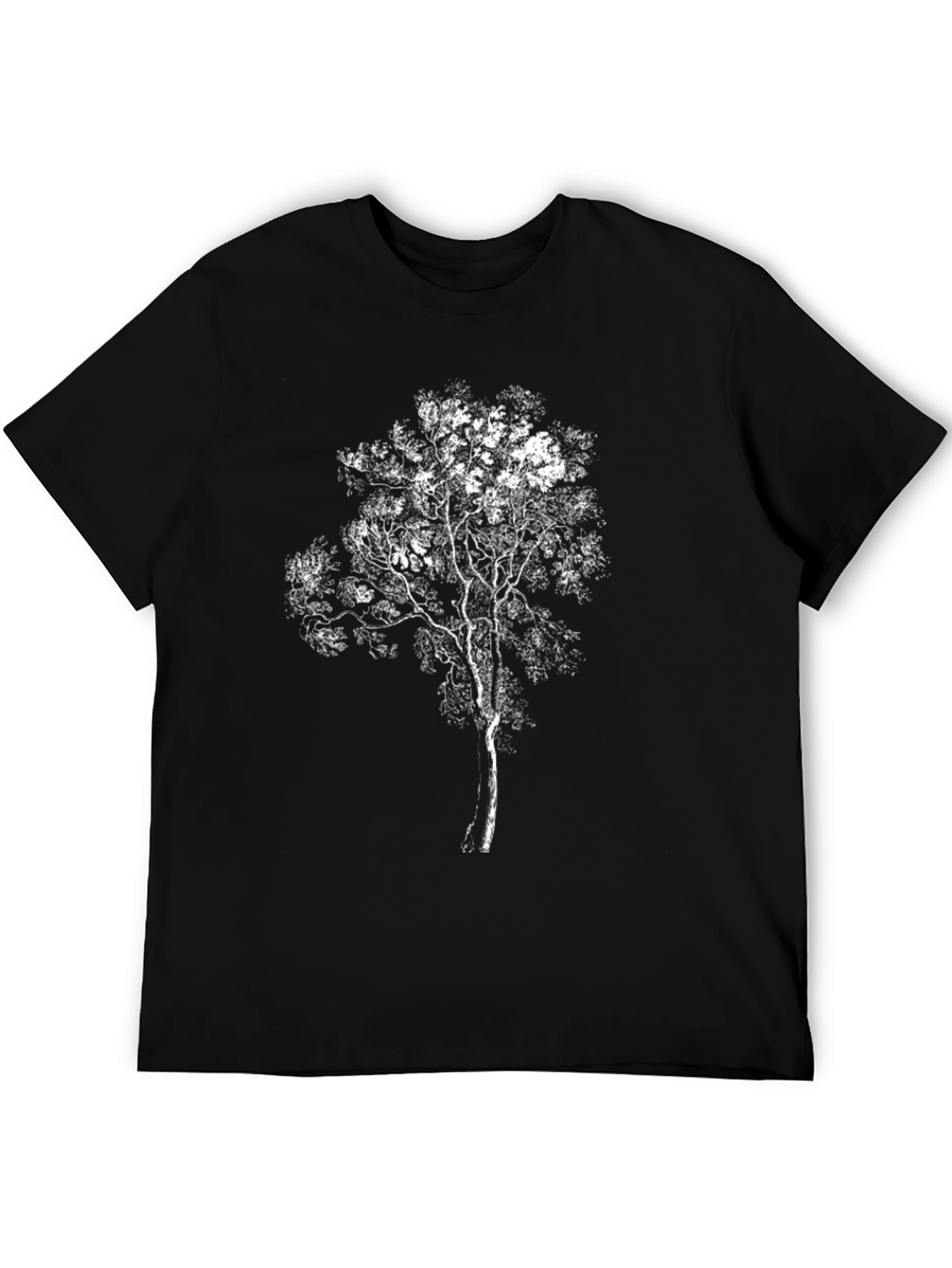 White Tree Graphic Black T-Shirt