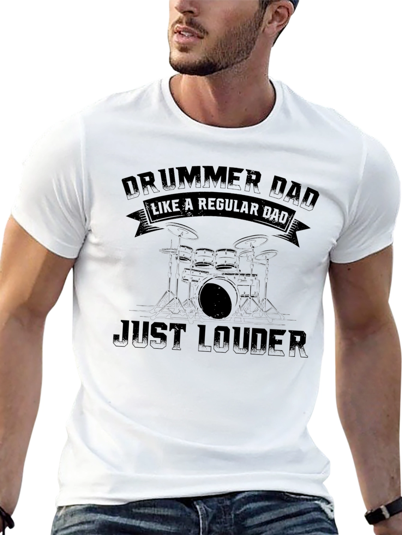 Drummer Dad T-Shirt - Regular Dad Just Louder!