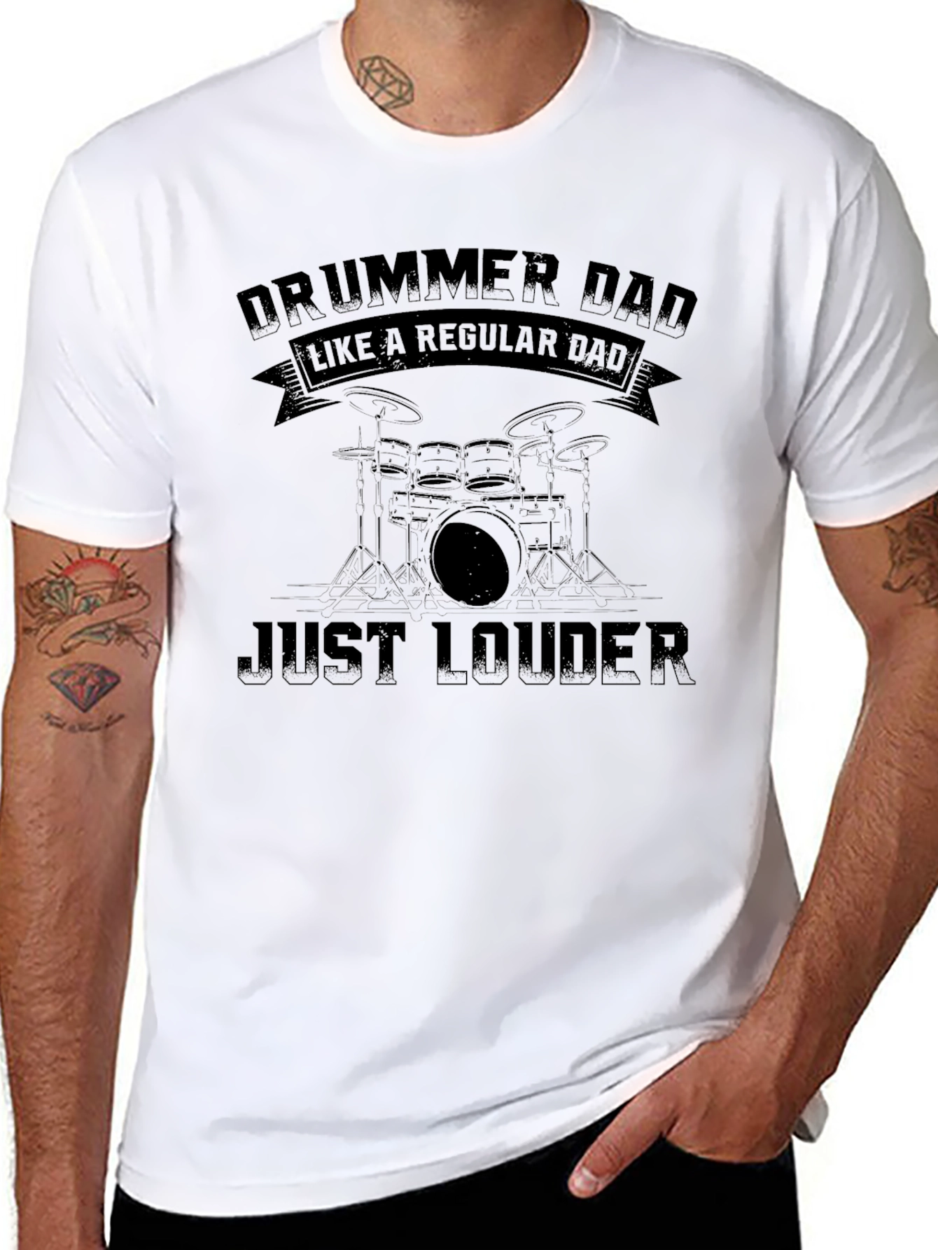 Drummer Dad T-Shirt - Regular Dad Just Louder!