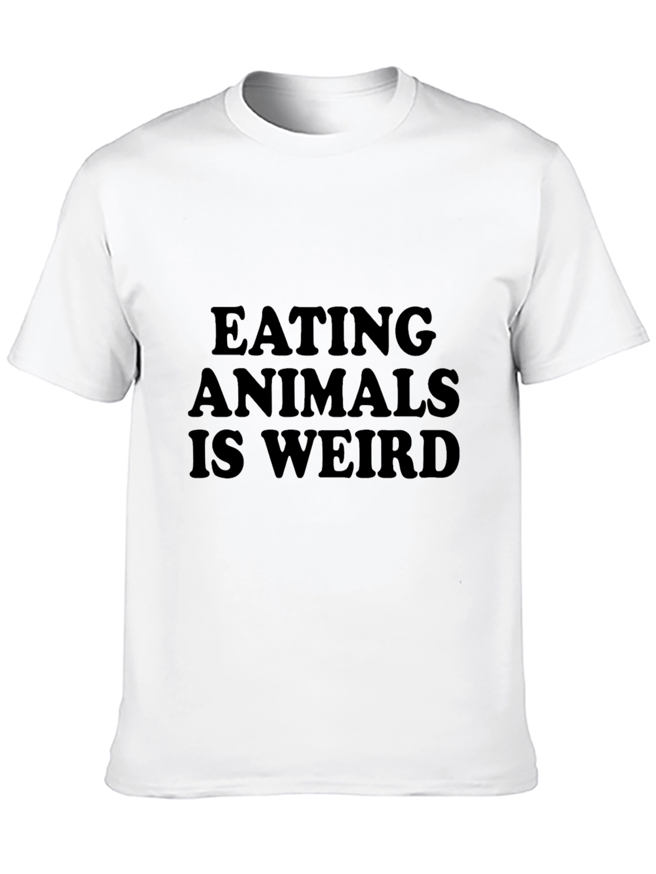 Eating Animals Is Weird - Unisex Black T-Shirt