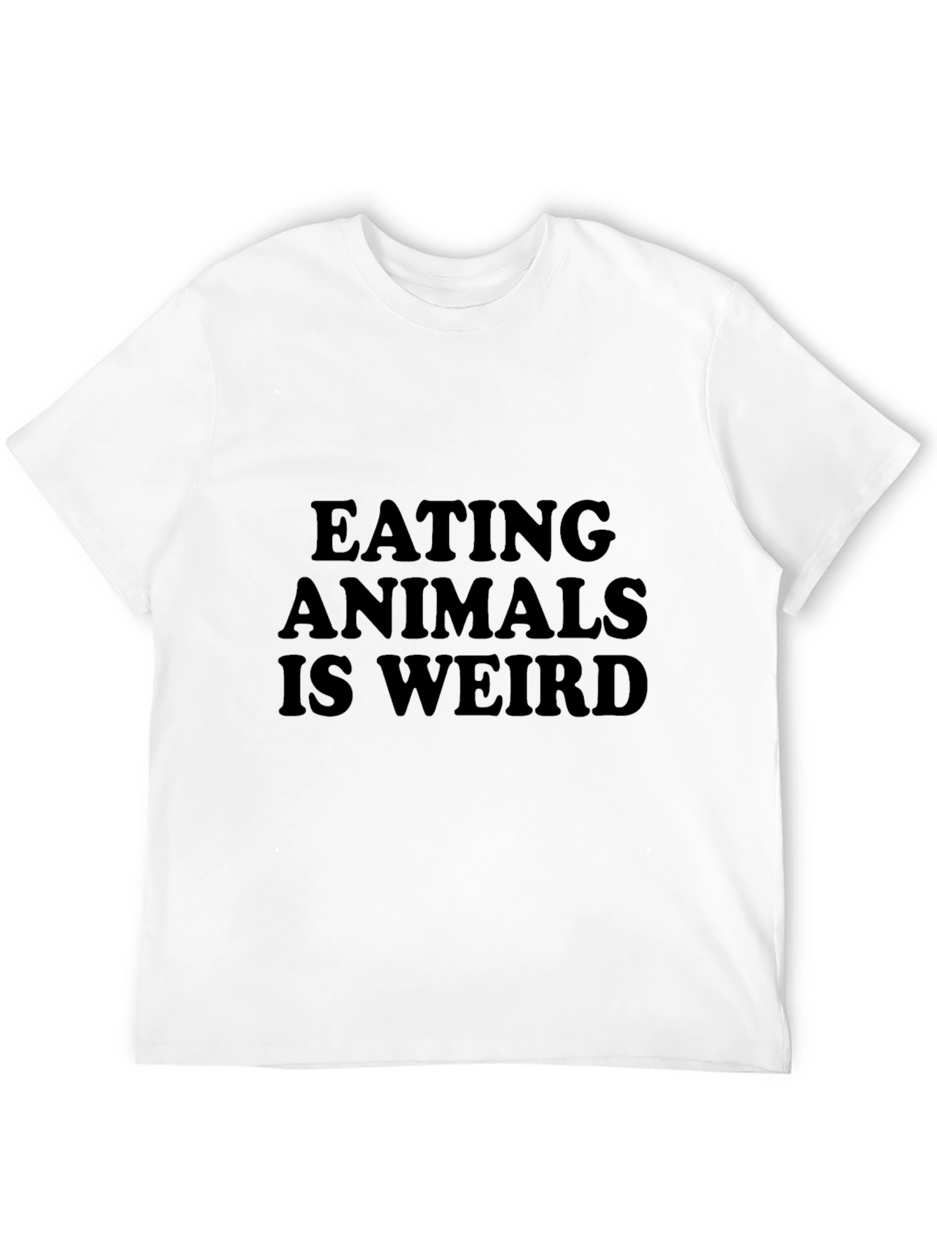 Eating Animals Is Weird - Unisex Black T-Shirt