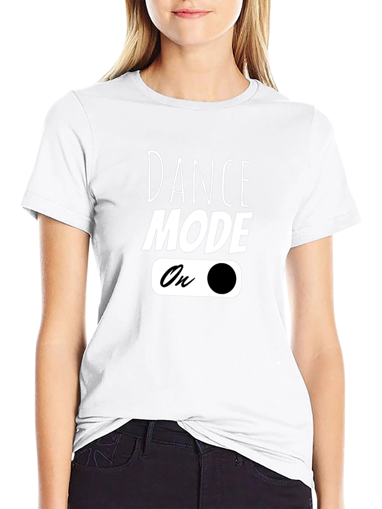 Dance Mode On Graphic Tee - Black Cotton T-Shirt
