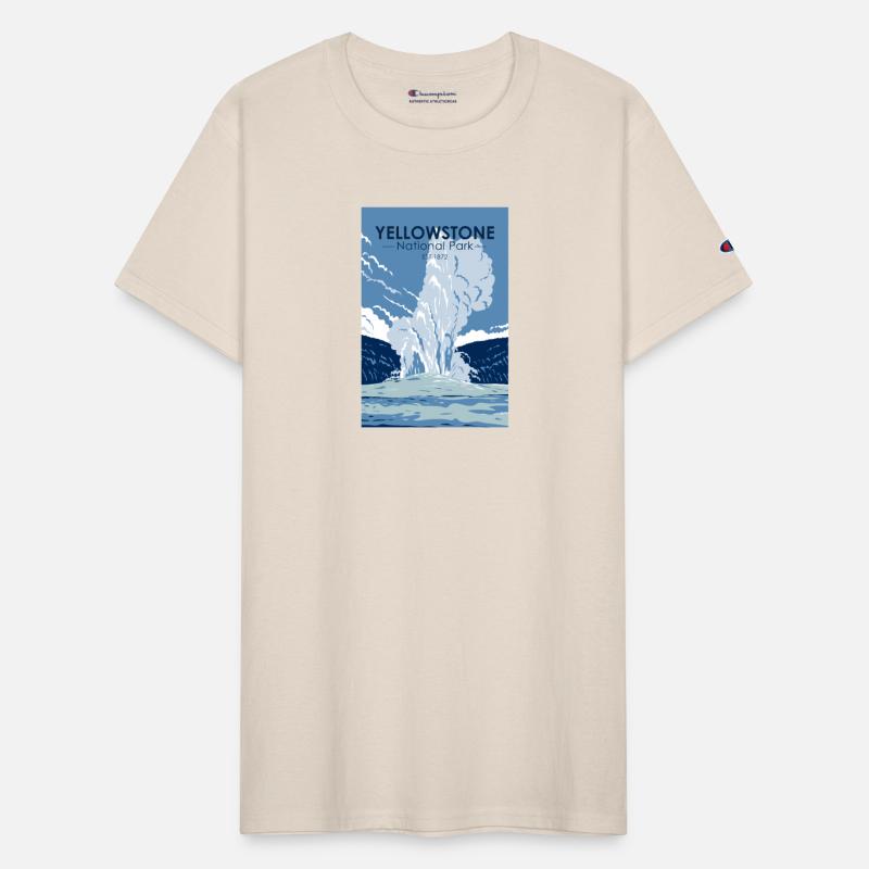 Yellowstone National Park Old Faithful Vintage