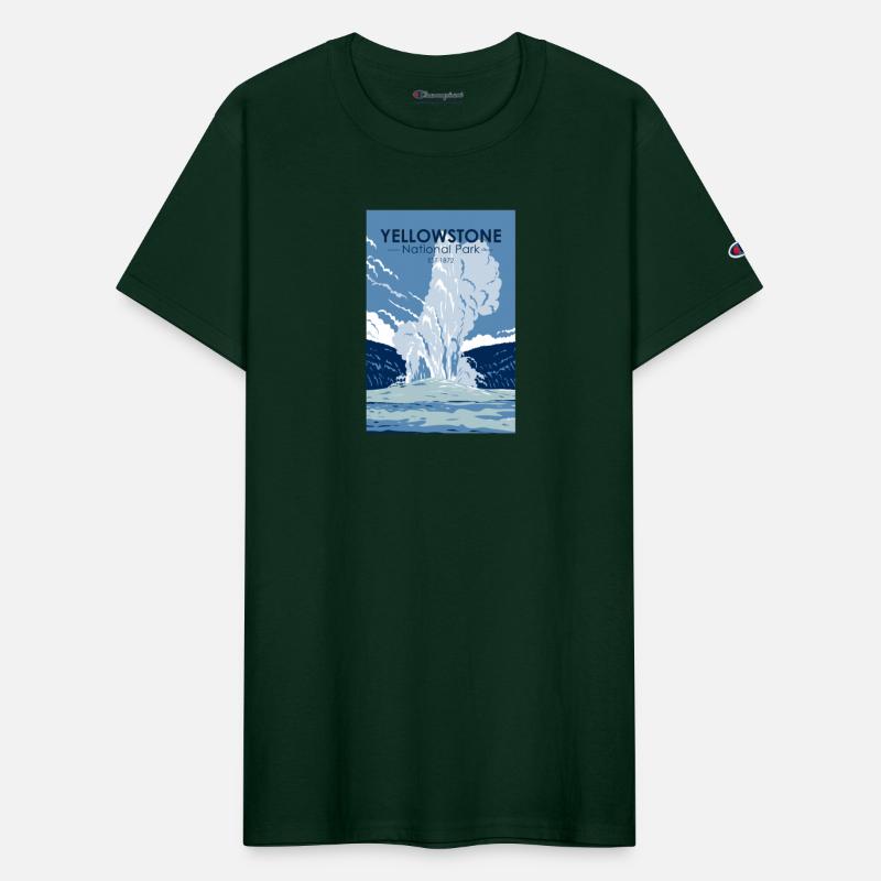 Yellowstone National Park Old Faithful Vintage