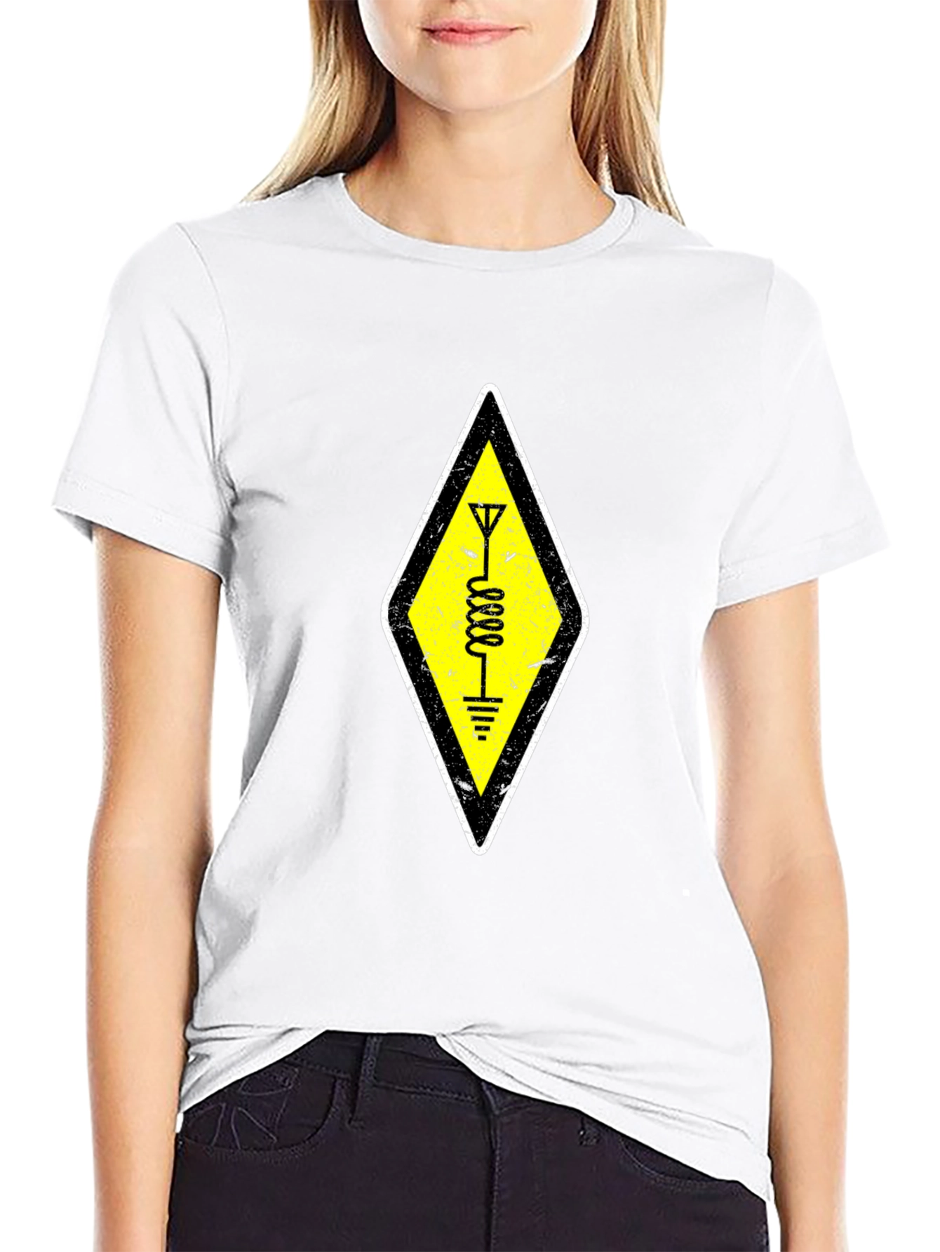 Ham Radio Operator Symbol Black T-Shirt