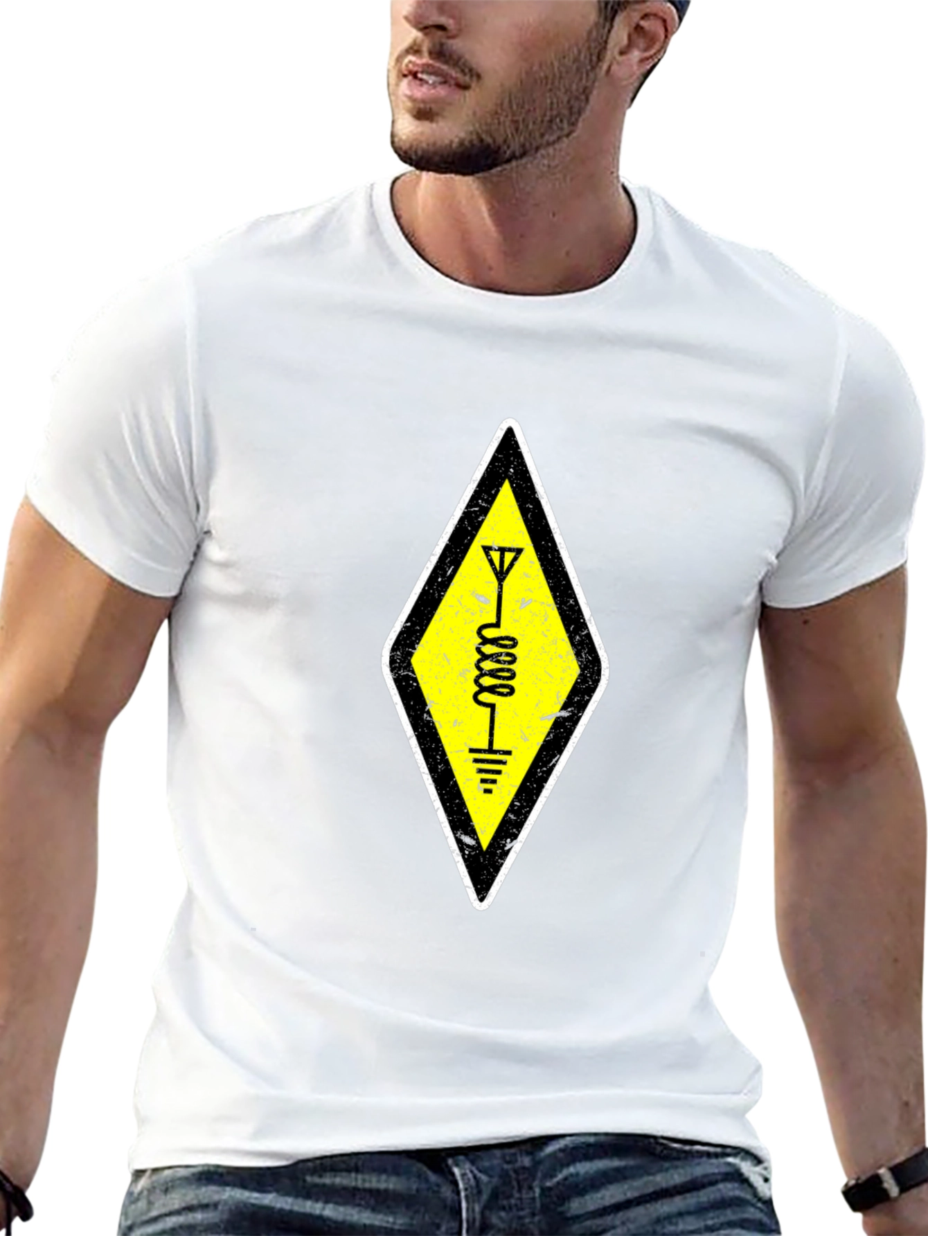Ham Radio Operator Symbol Black T-Shirt