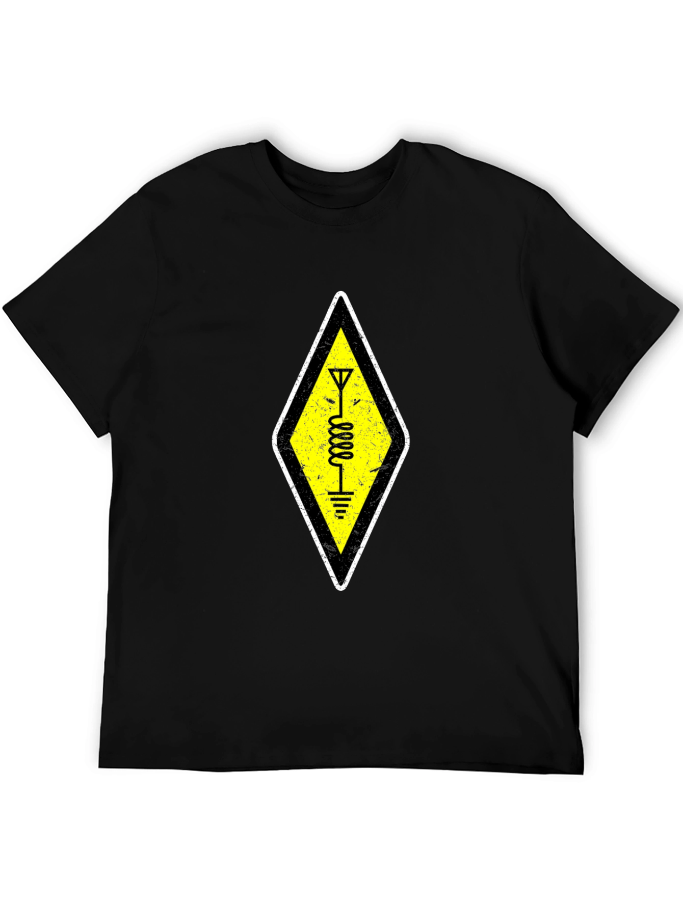 Ham Radio Operator Symbol Black T-Shirt
