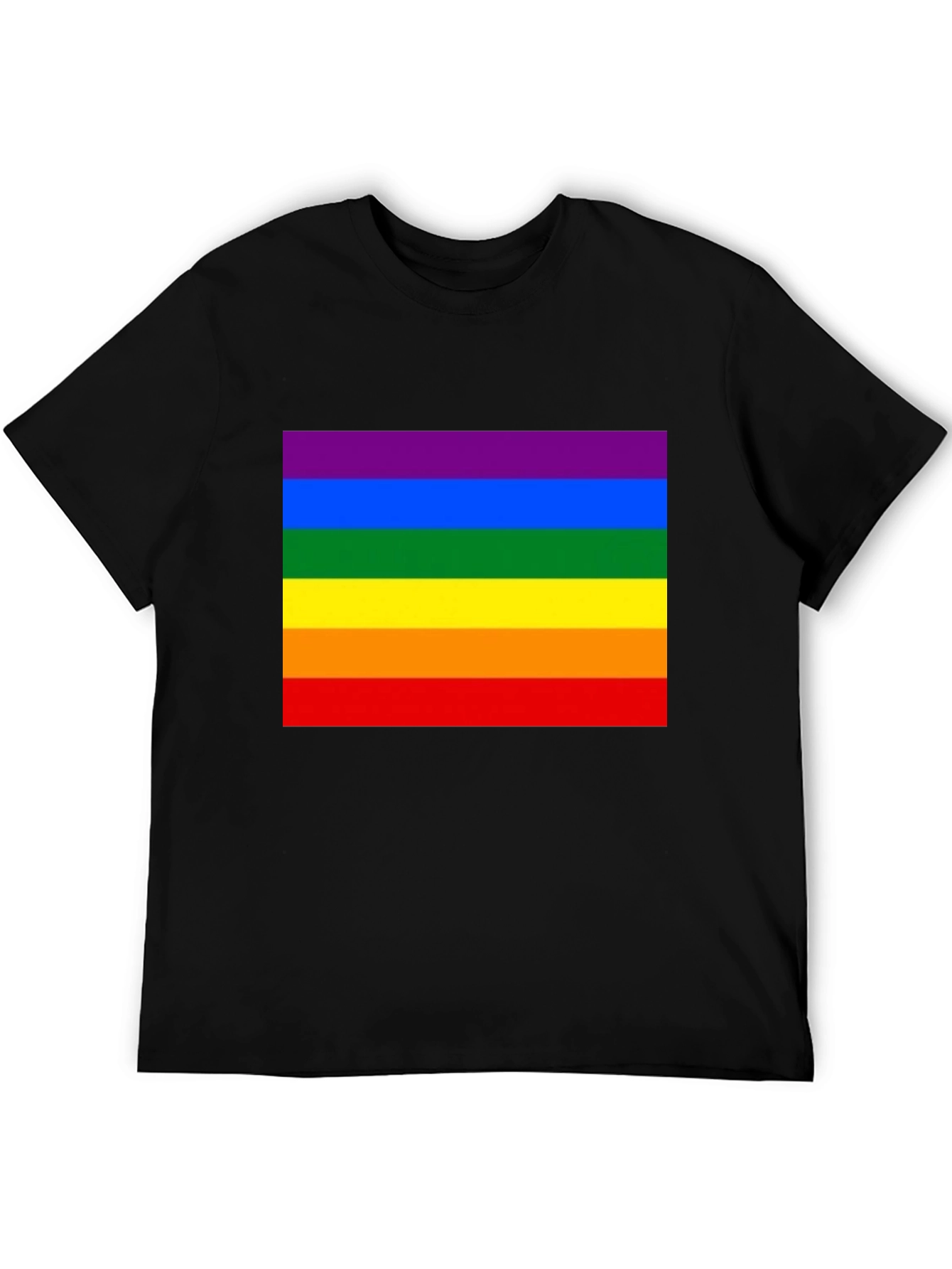 Rainbow Pride T-Shirt - Black Crew Neck Tee