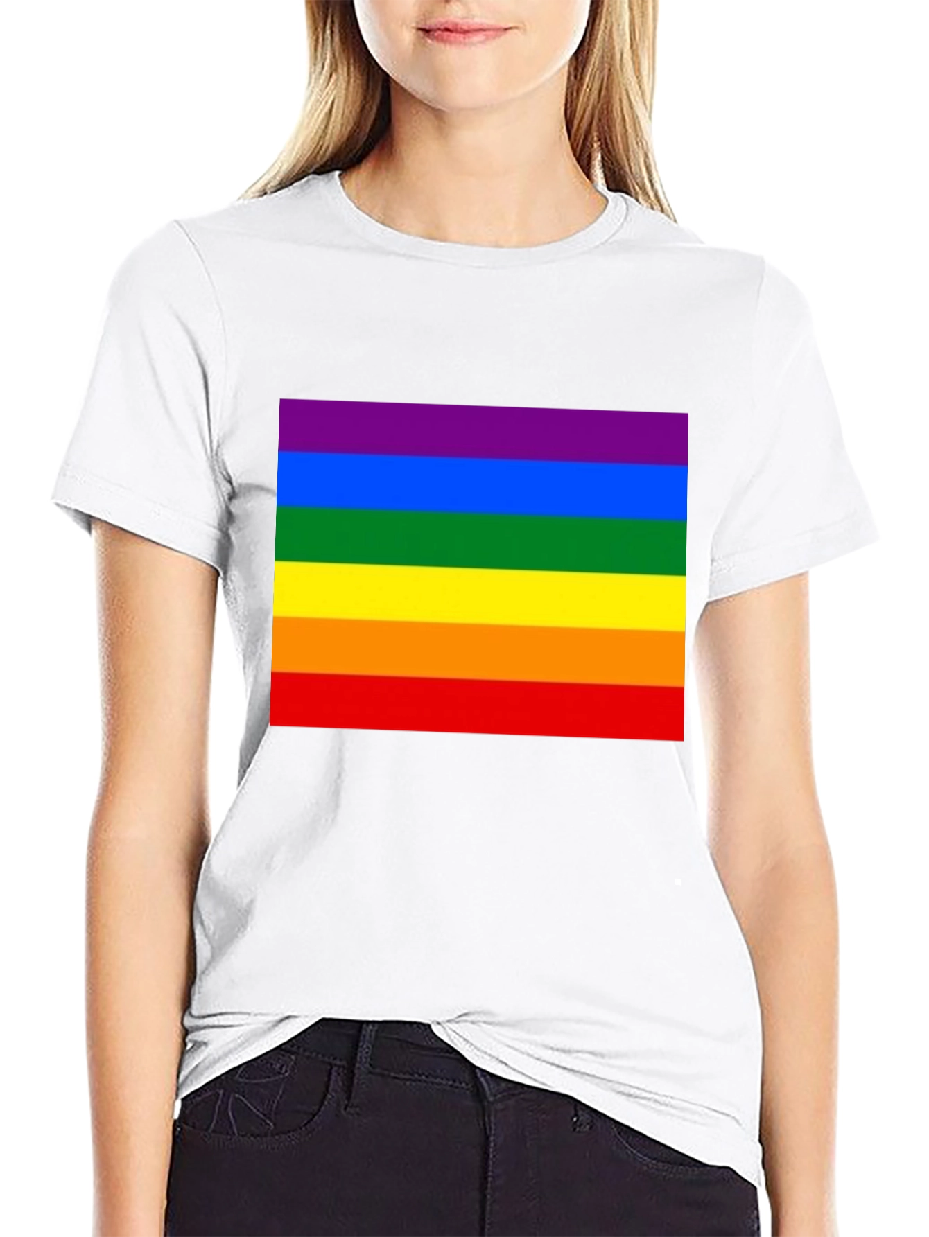 Rainbow Pride T-Shirt - Black Crew Neck Tee