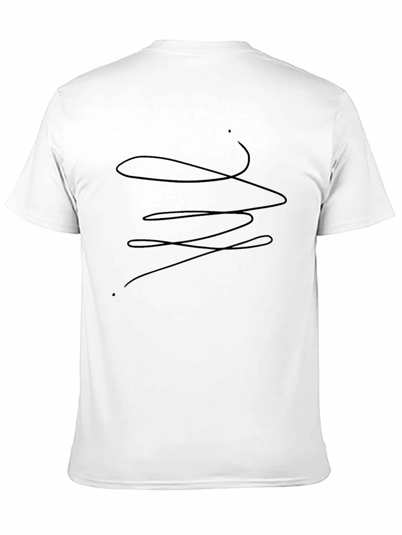 Abstract Line Art Black T-Shirt