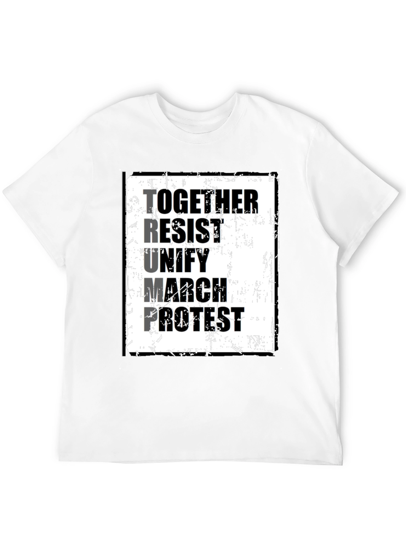 Political Statement T-Shirt: Together Resist Trump