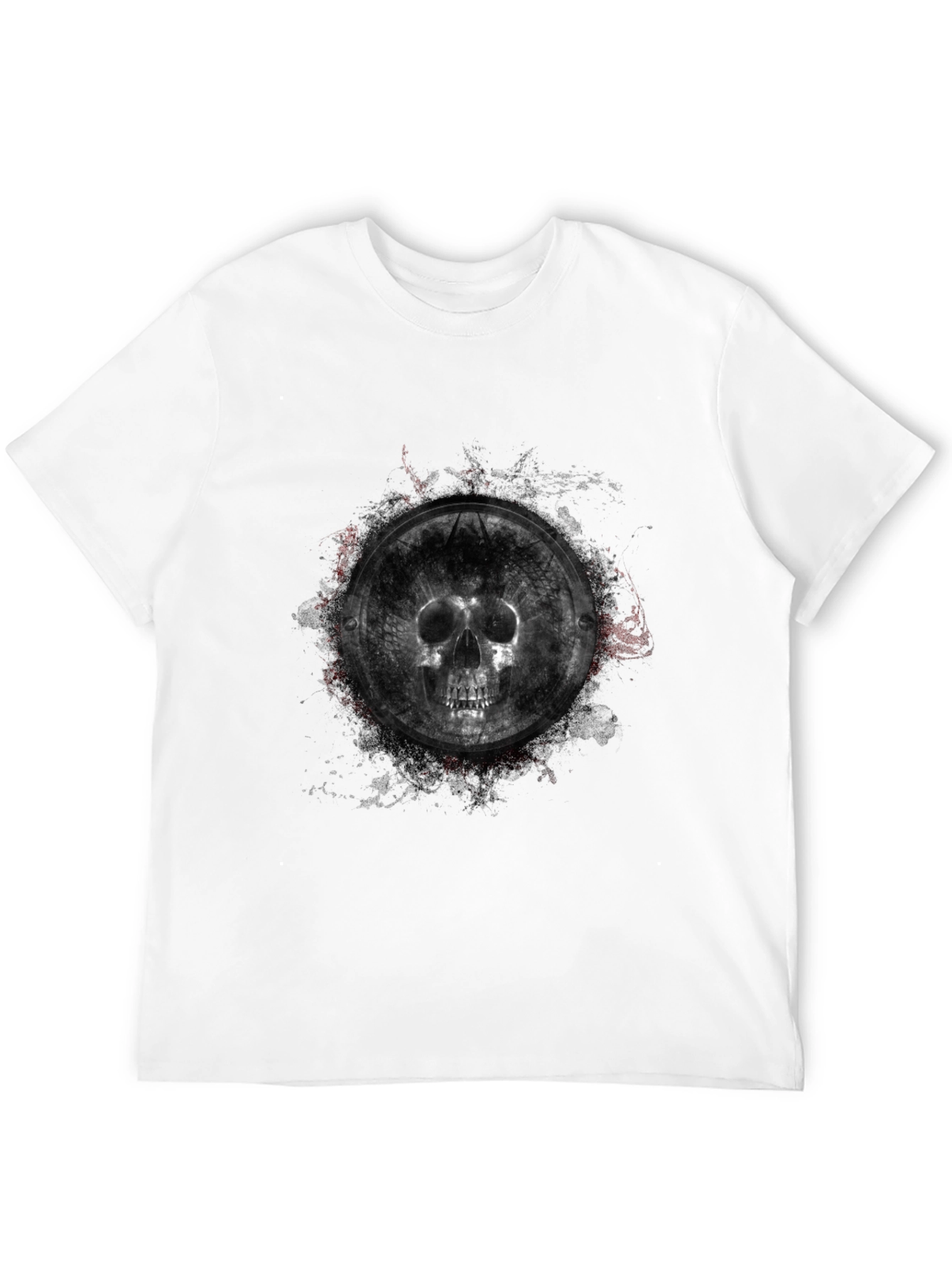 Skull Shield Graphic Black T-Shirt