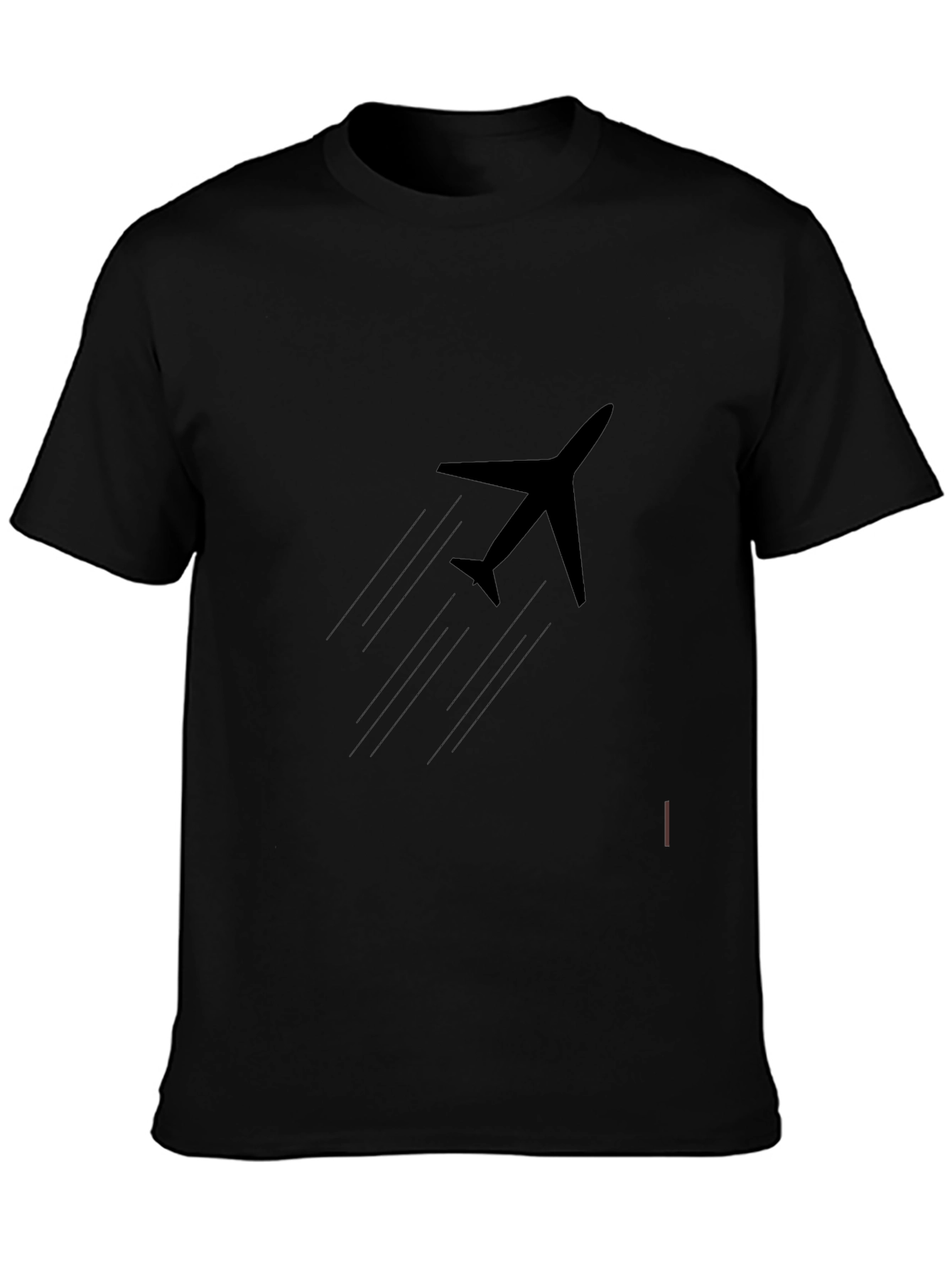 Black Airplane Graphic Tee - Fly in Style