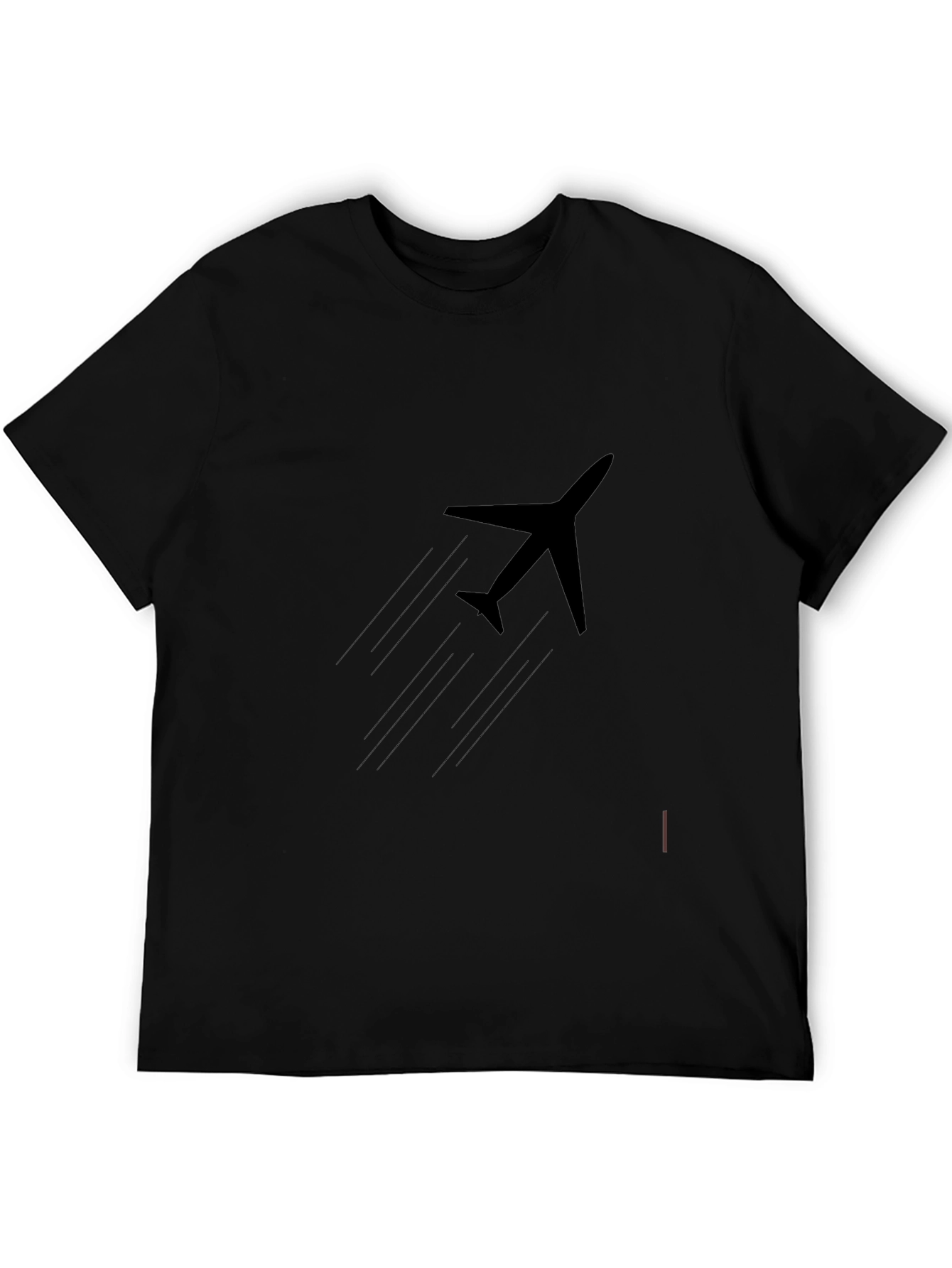 Black Airplane Graphic Tee - Fly in Style