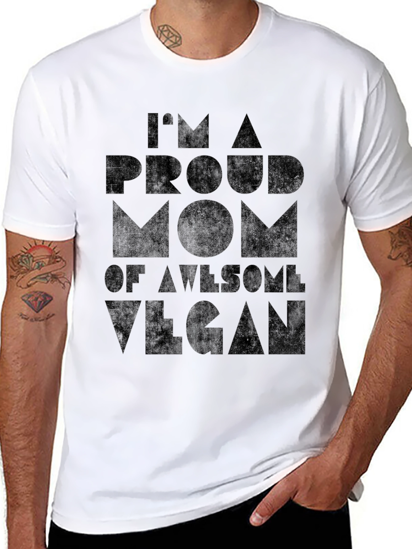 Proud Mom of Vegan Graphic Tee - Unisex