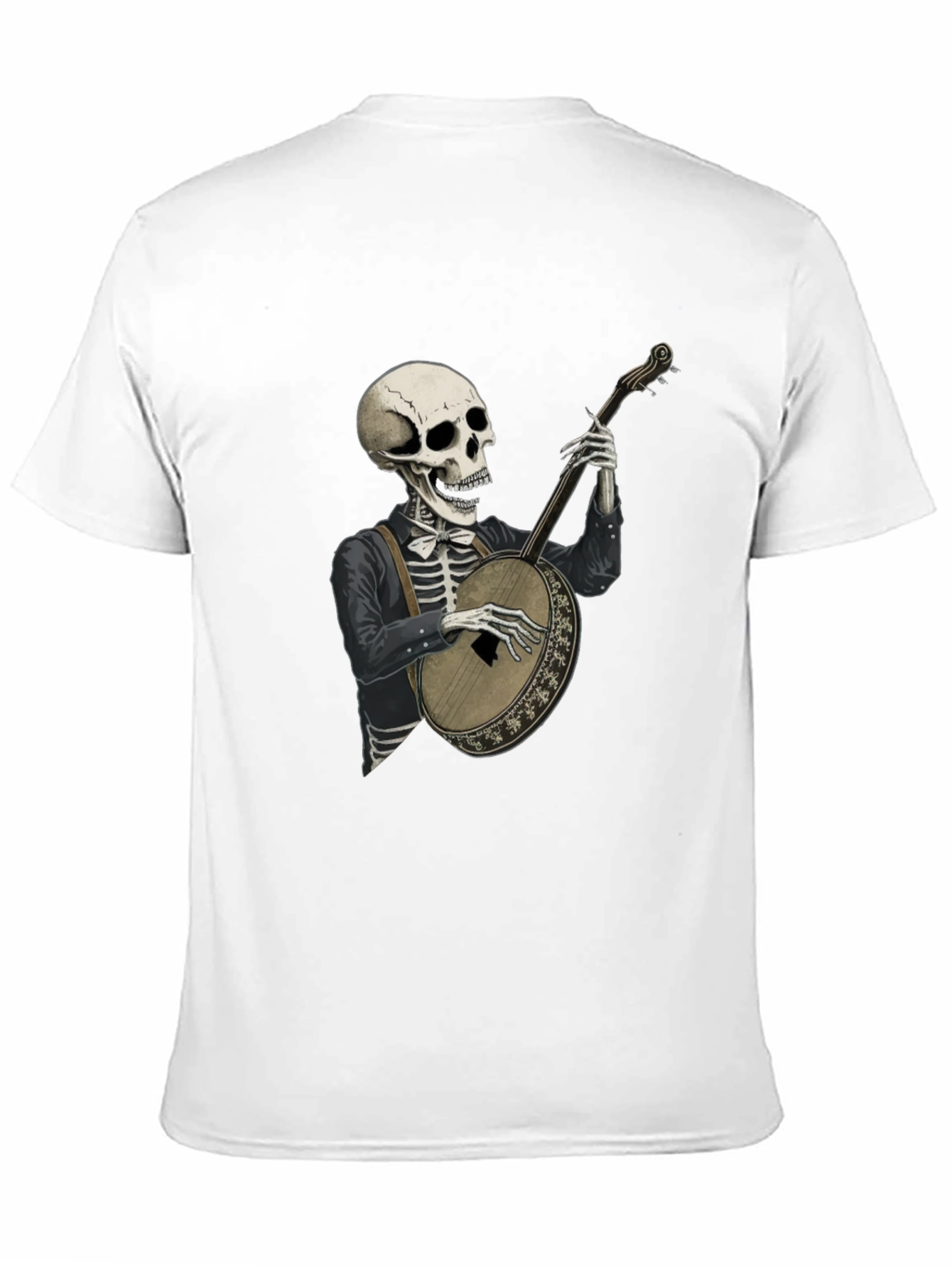 Skeleton Banjo Player Graphic Tee