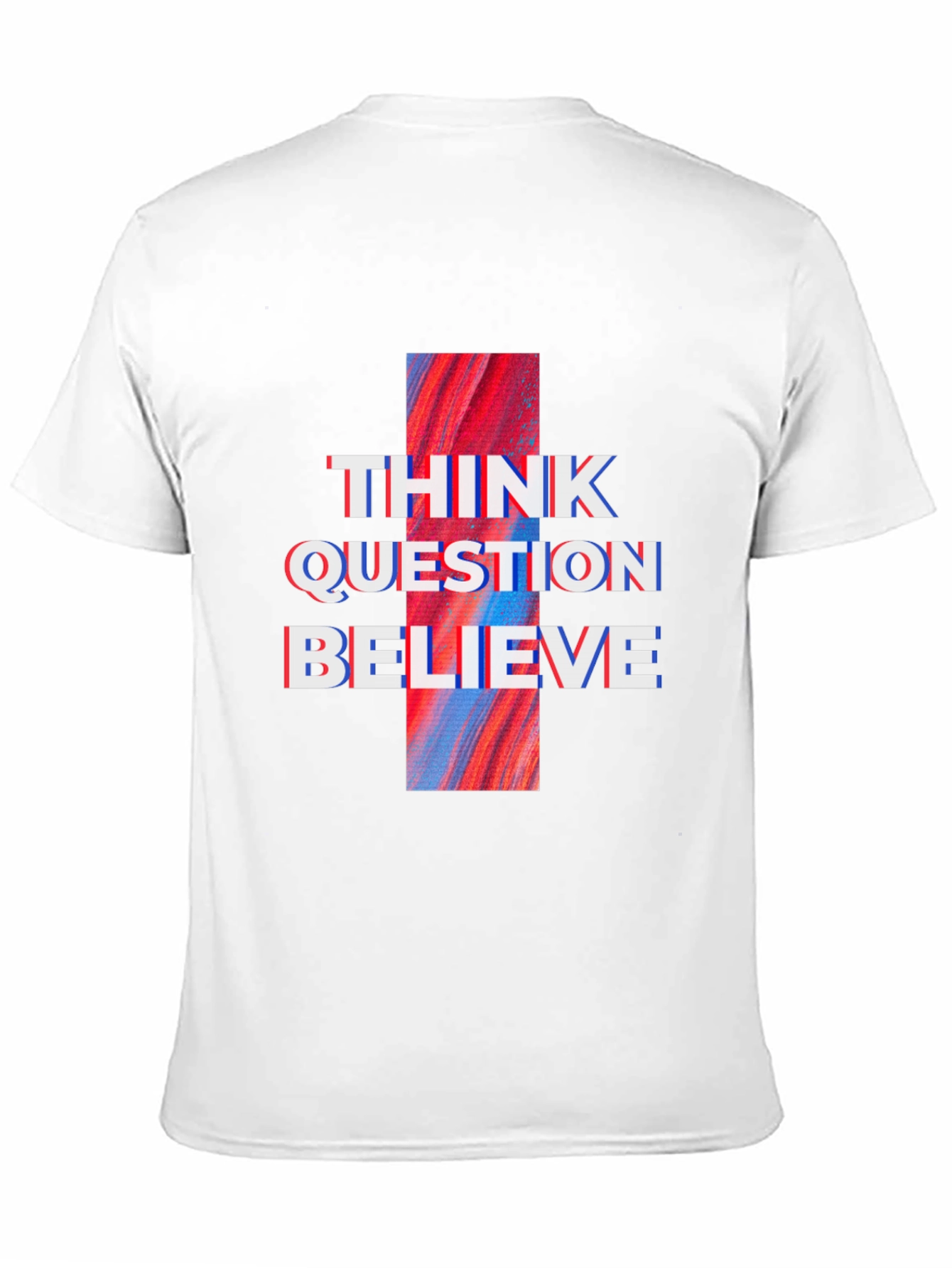 Think Question Believe Graphic Tee - Black