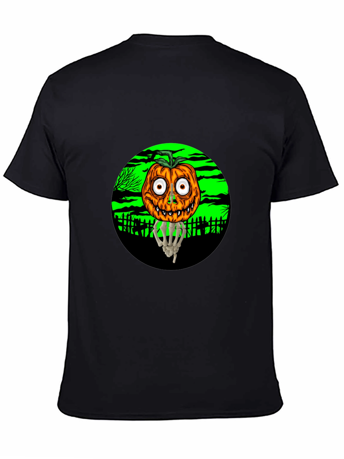 Halloween Pumpkin Skeleton Hand T-Shirt
