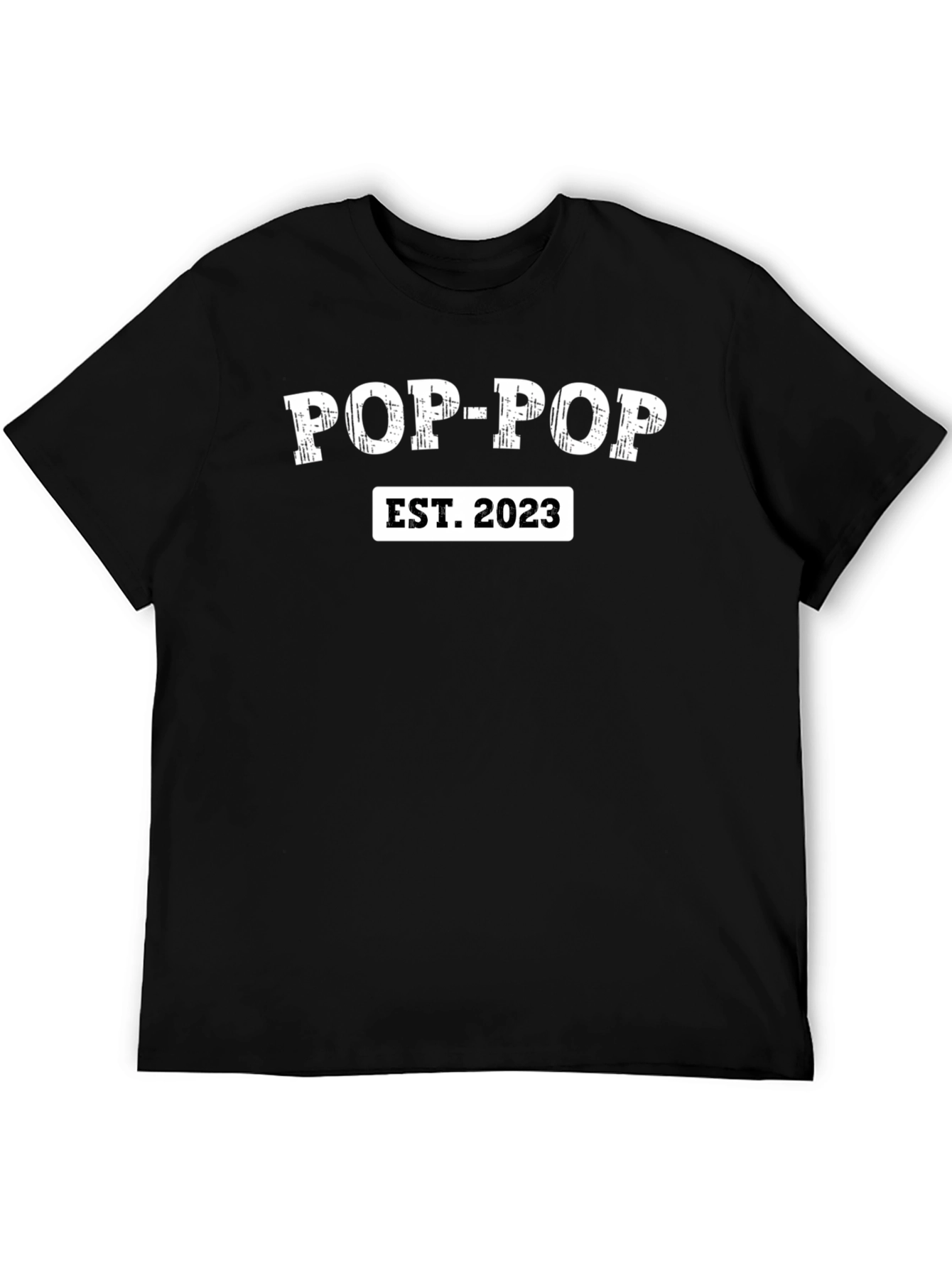 Pop-Pop Est. 2023 Black T-Shirt