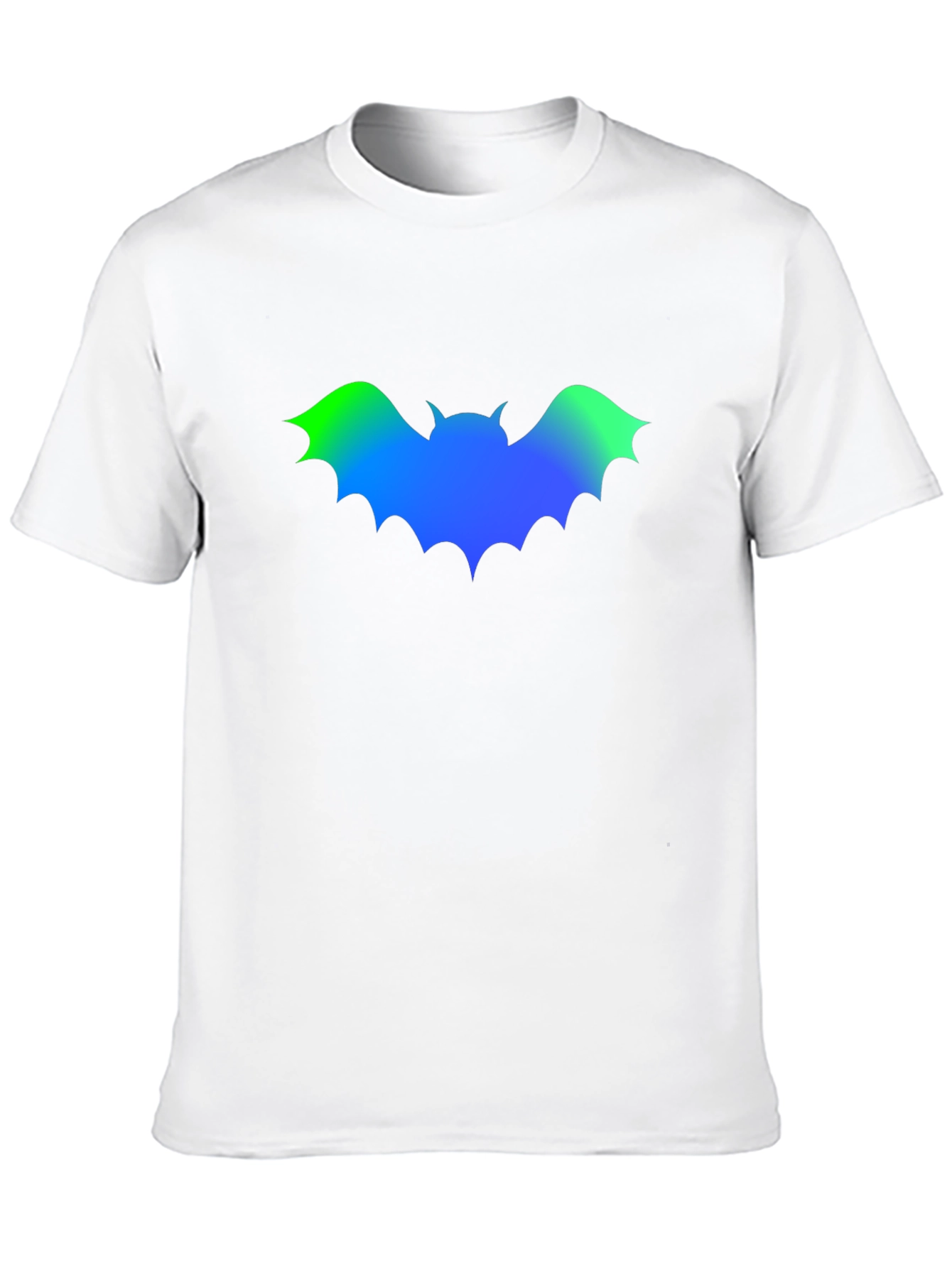 Gradient Bat Graphic Black T-Shirt