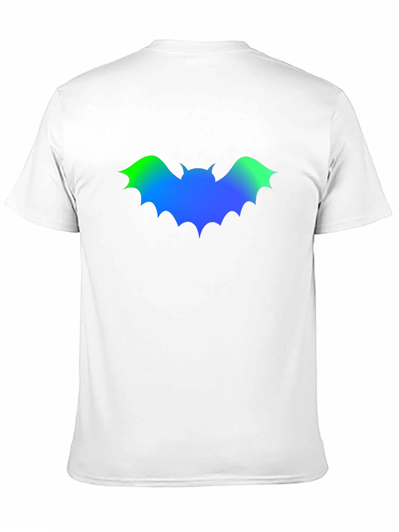 Gradient Bat Graphic Black T-Shirt