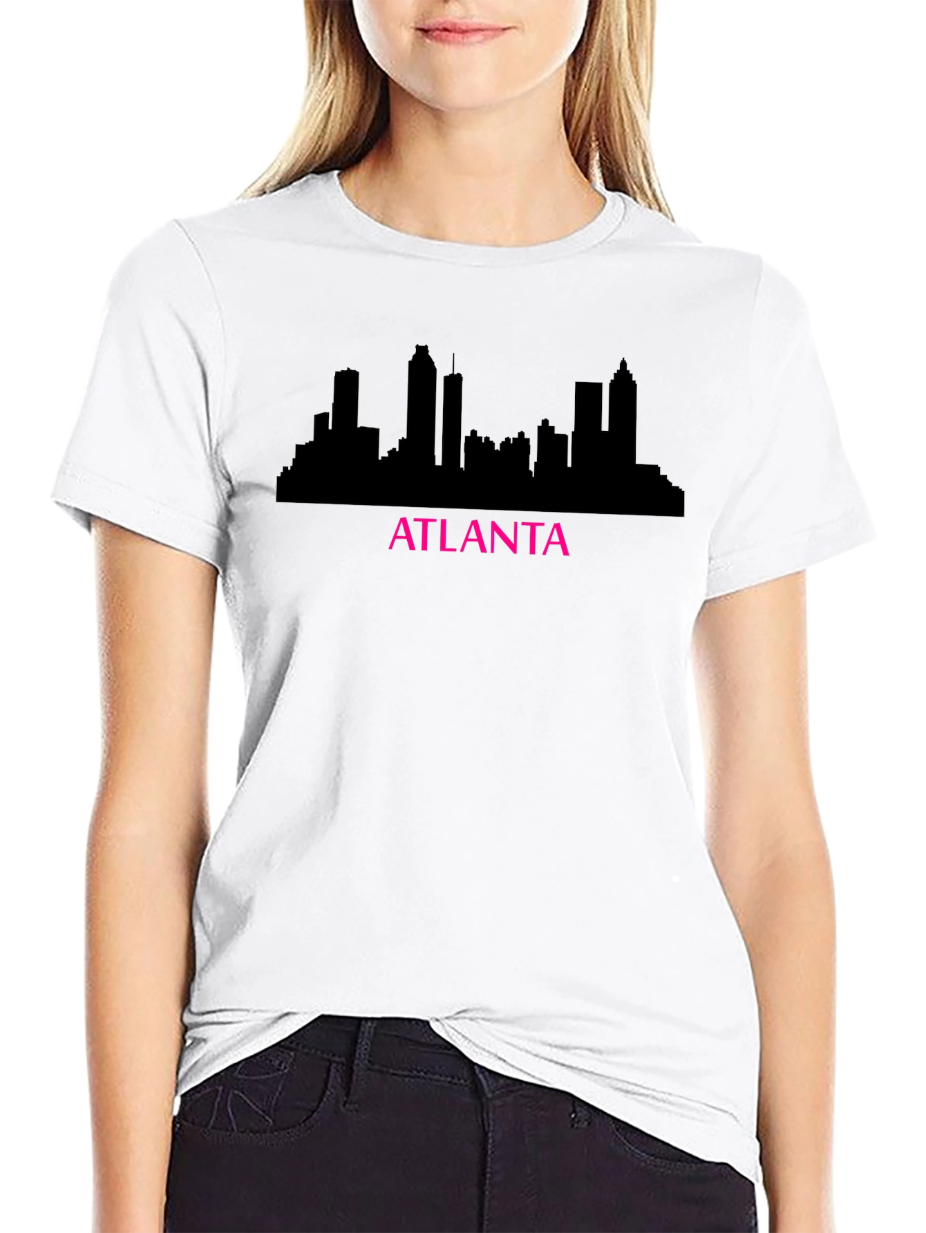 Atlanta Skyline Graphic T-Shirt - Black