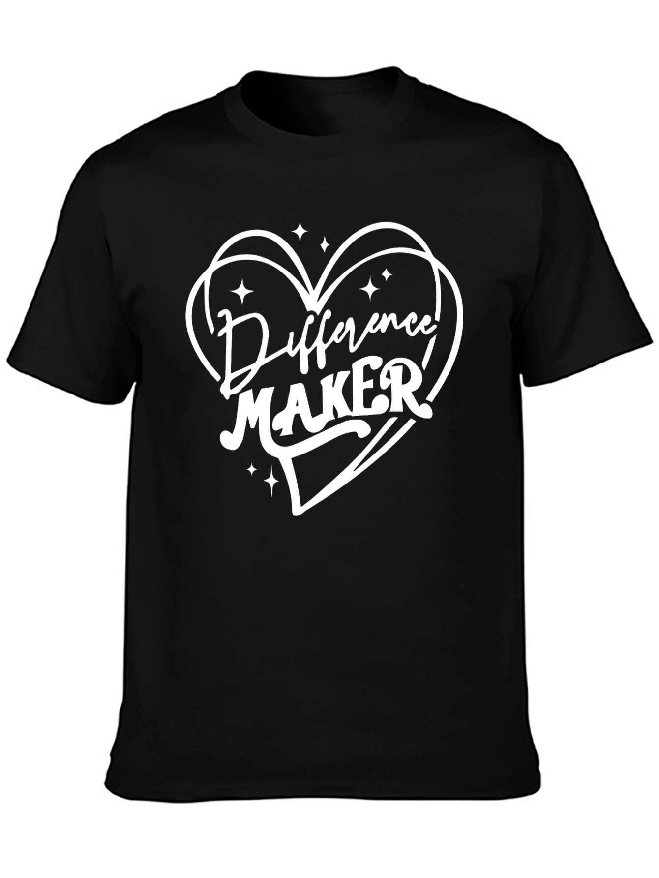 Difference Maker Graphic Tee - Black Cotton Blend