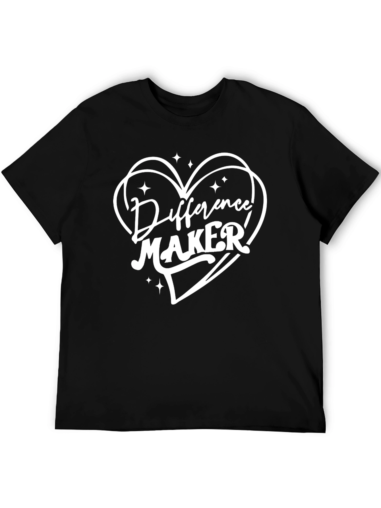 Difference Maker Graphic Tee - Black Cotton Blend
