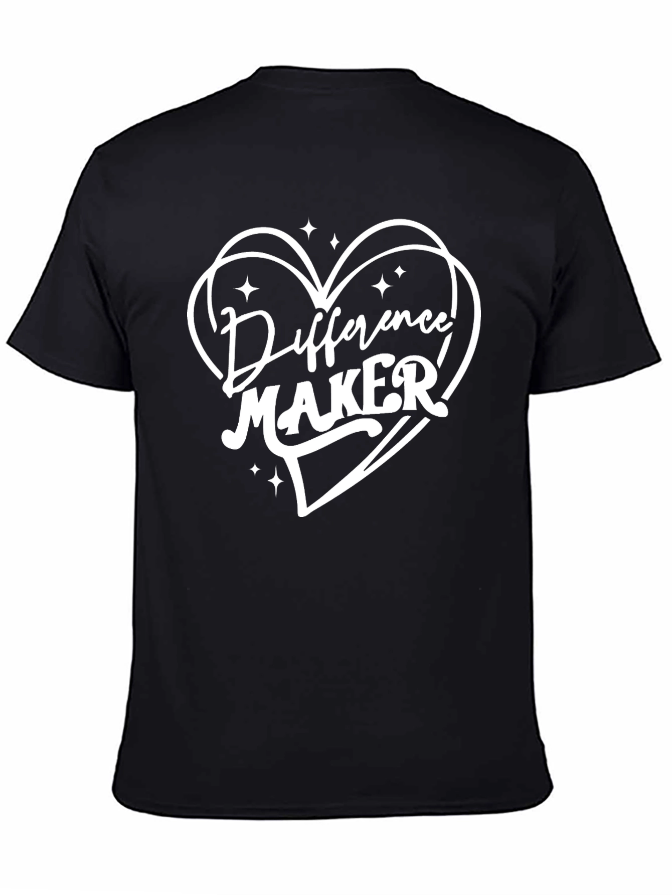 Difference Maker Graphic Tee - Black Cotton Blend
