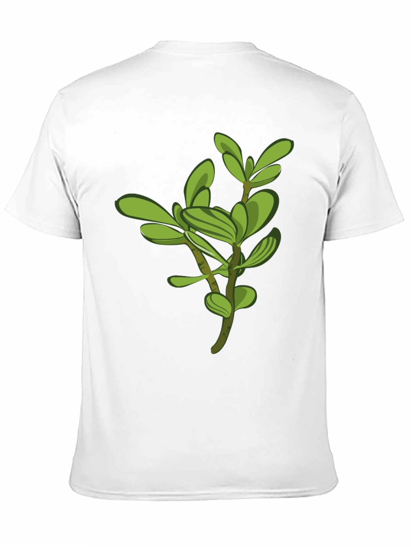 Green Plant Graphic Black Tee